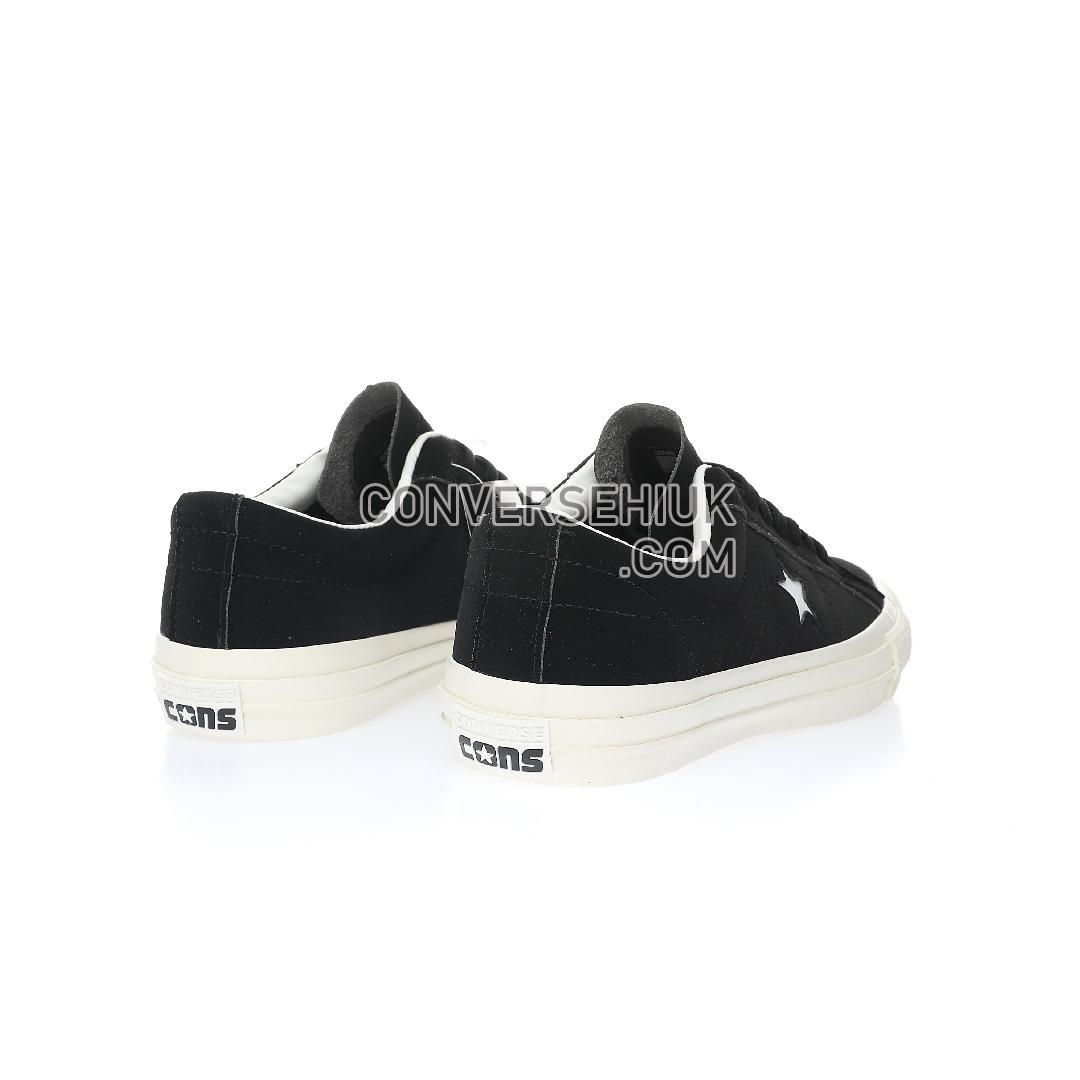 Converse One Star Low Comfortable and Versatile Black Black/White A03674C Shoes