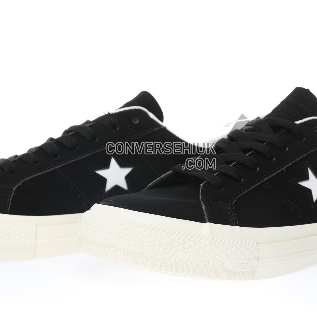 Converse One Star Low Comfortable and Versatile Black Black/White A03674C Shoes