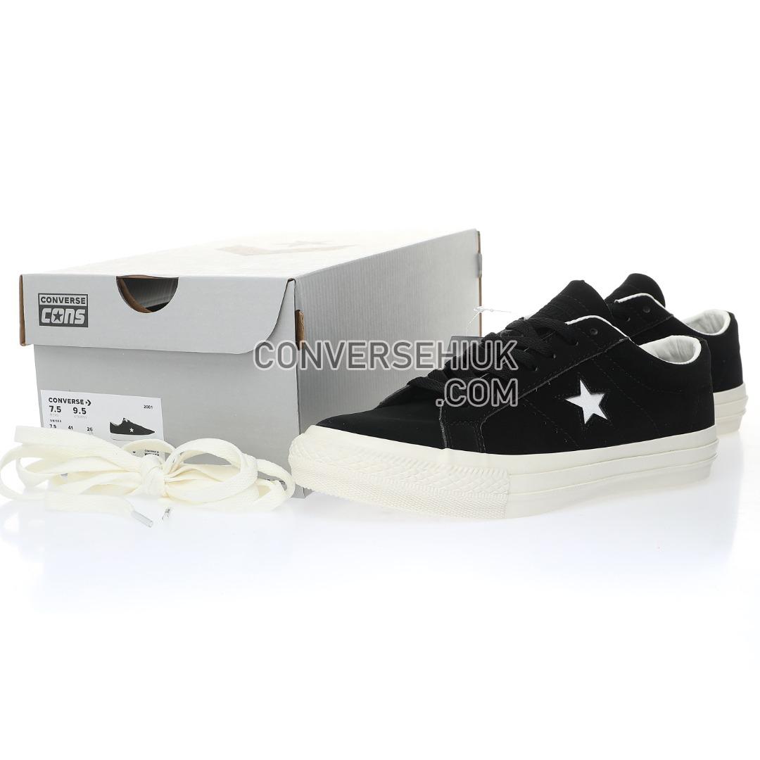 Converse One Star Low Comfortable and Versatile Black Black/White A03674C Shoes