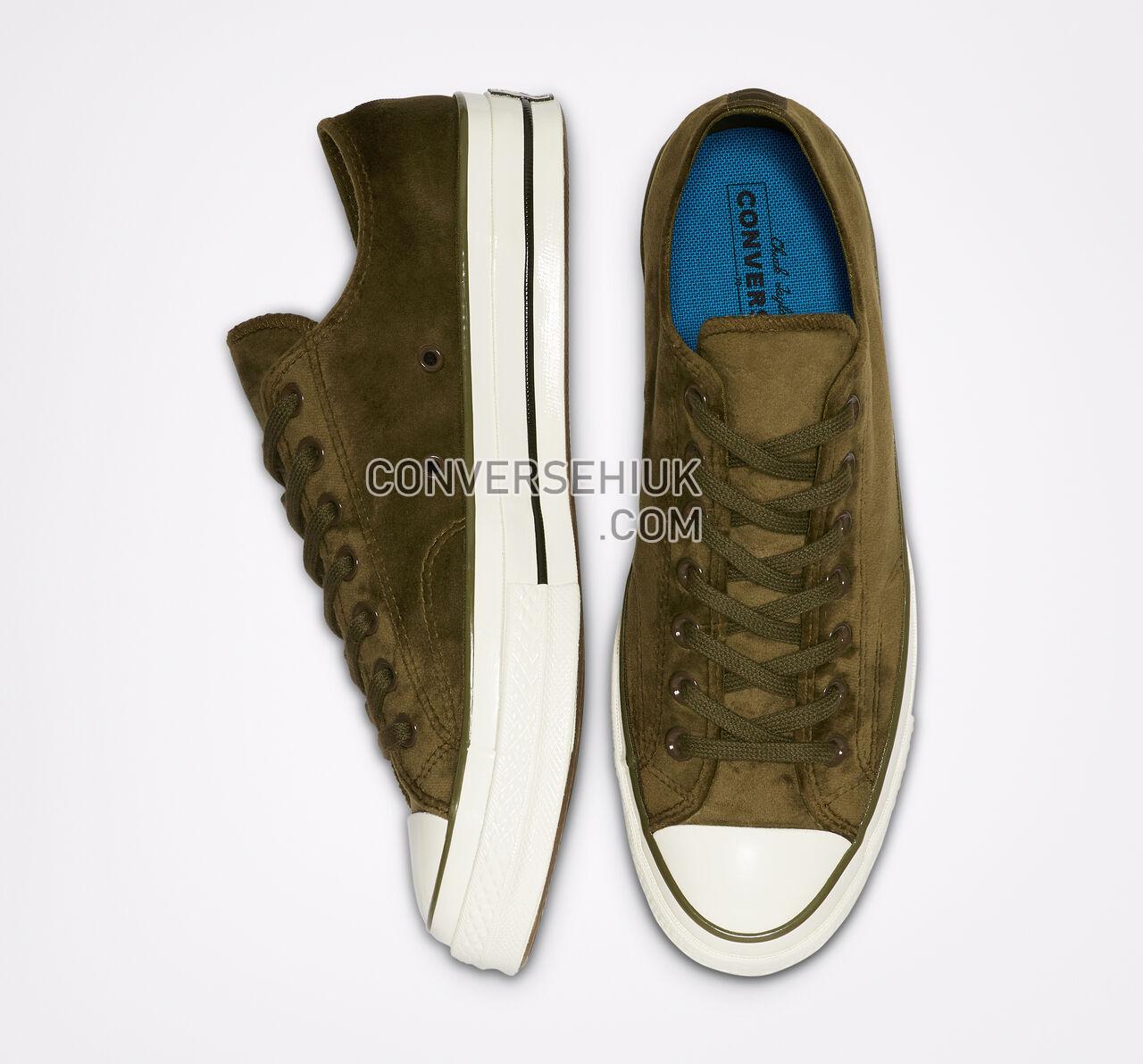 Converse Chuck 70 Velvet Low Top Surplus Olive/Egret/Black 165178C Shoes