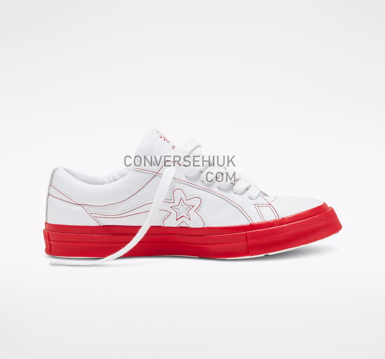 Converse x GOLF le FLEUR Colorblock One Star Low Top White/Antique White/Racing Red 164026C Shoes