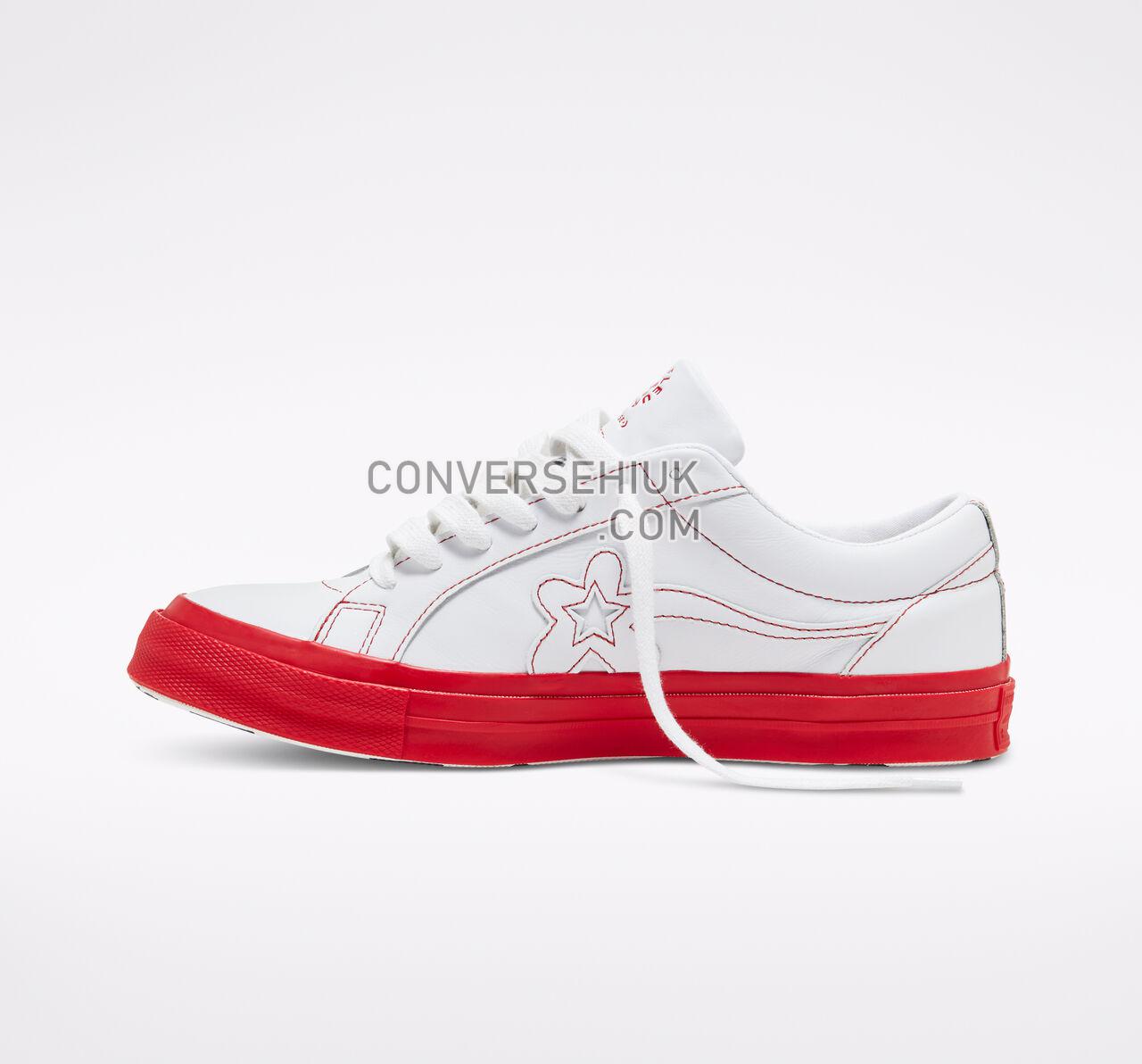 Converse x GOLF le FLEUR Colorblock One Star Low Top White/Antique White/Racing Red 164026C Shoes