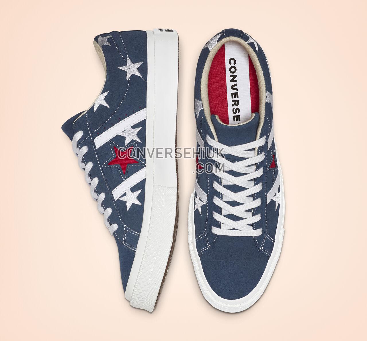 Converse One Star Academy Archive Prints Low Top Navy/Enamel Red/White 165026C Shoes