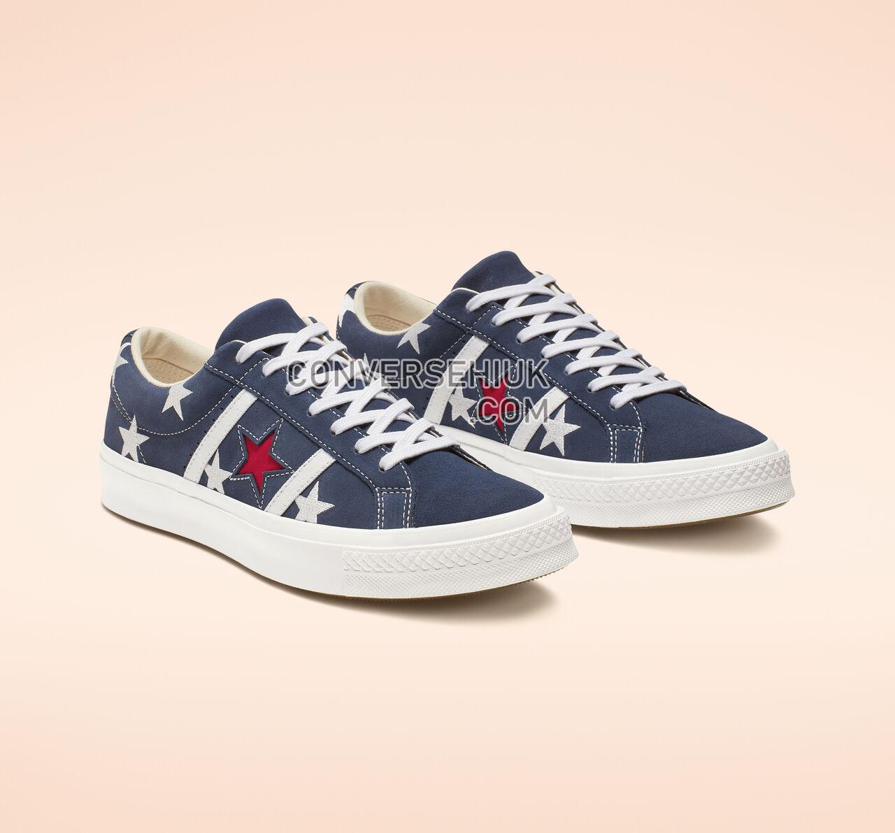 Converse One Star Academy Archive Prints Low Top Navy/Enamel Red/White 165026C Shoes