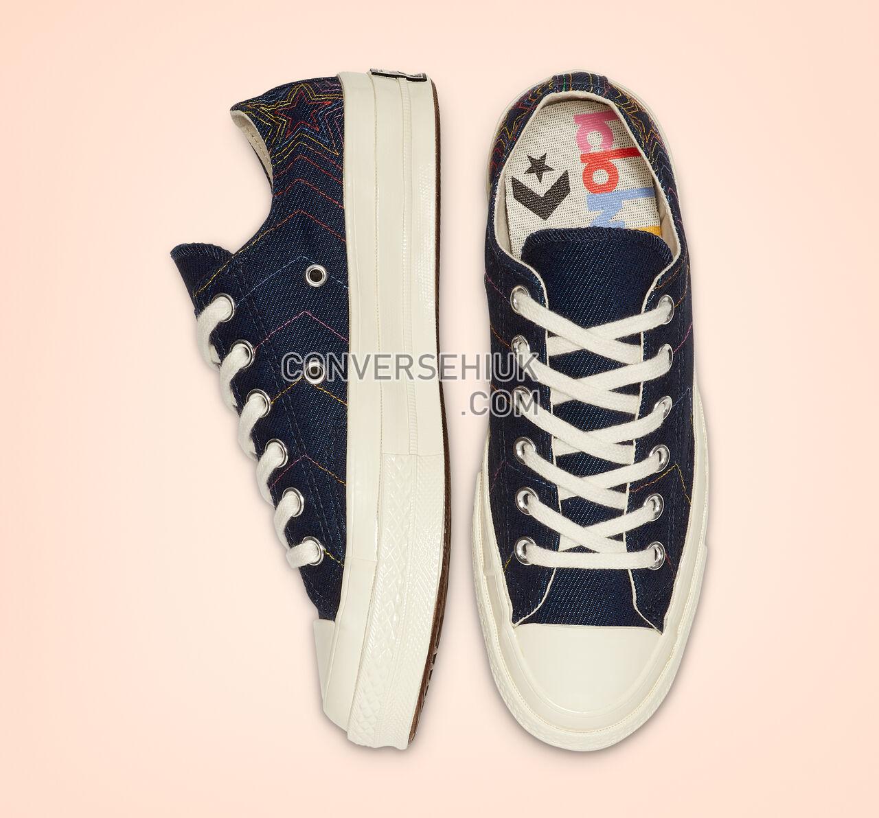 Converse Chuck 70 Exploding Star Low Top Obsidian/ Ozone Blue/ Egret 164967C Shoes