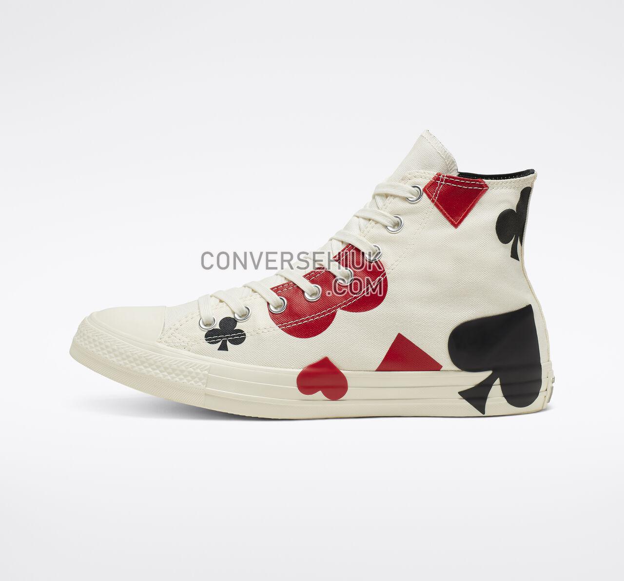 Converse Chuck Taylor All Star Queen of Hearts High Top Egret/Black/Enamel Red 165669C Shoes