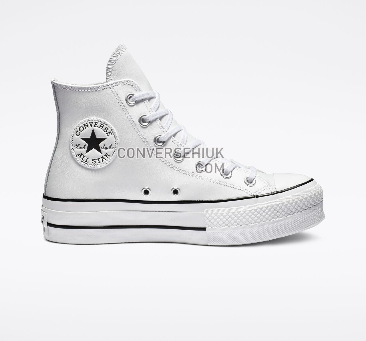 Converse Chuck Taylor All Star Platform Clean Leather High Top White/Black/White 561676C Shoes