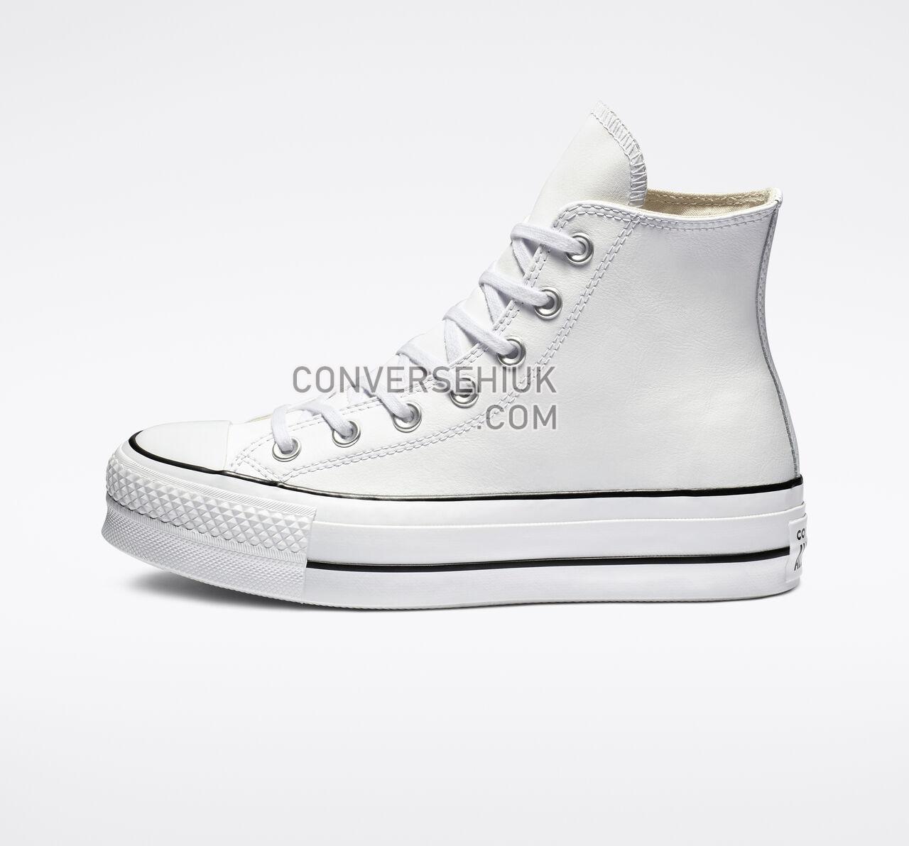 Converse Chuck Taylor All Star Platform Clean Leather High Top White/Black/White 561676C Shoes