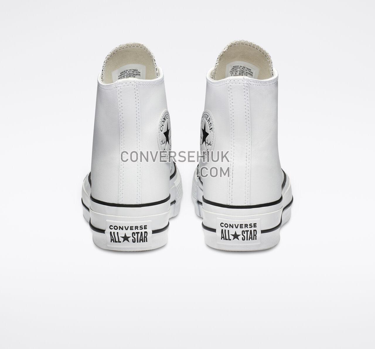 Converse Chuck Taylor All Star Platform Clean Leather High Top White/Black/White 561676C Shoes