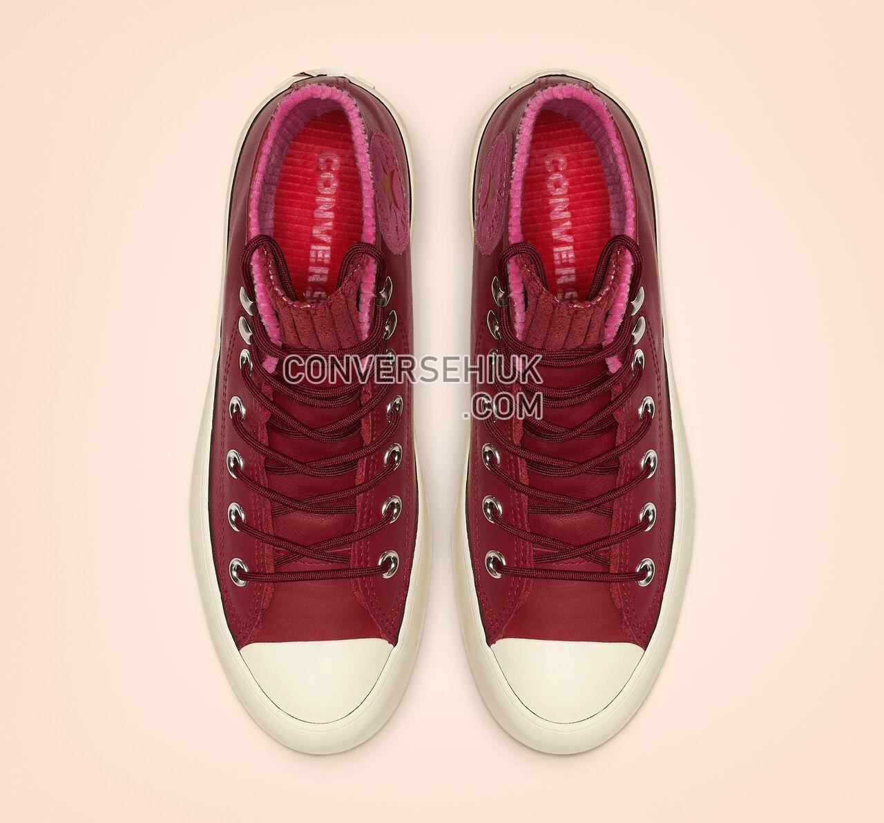 Converse Chuck Taylor All Star Lugged Waterproof Leather High Top Back Alley Brick/Habanero Red 565007C Shoes