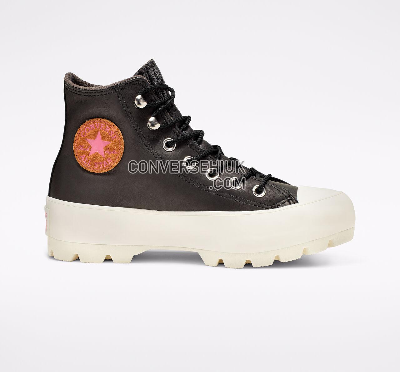 Converse Chuck Taylor All Star Lugged Waterproof Leather High Top Black/Mod Pink/Egret 565006C Shoes