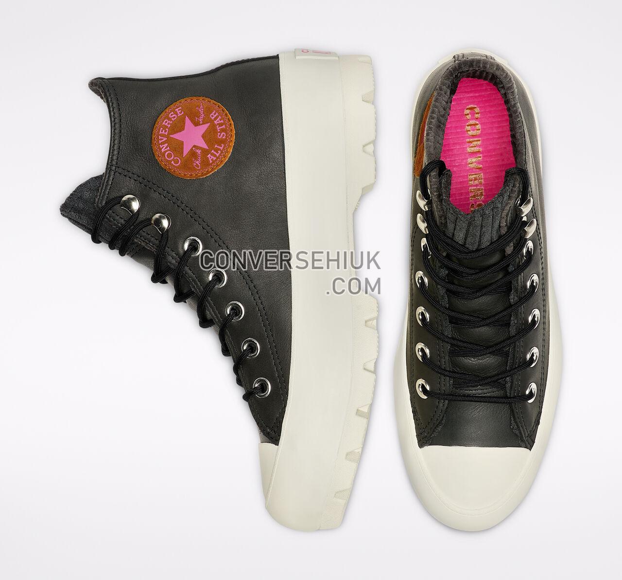 Converse Chuck Taylor All Star Lugged Waterproof Leather High Top Black/Mod Pink/Egret 565006C Shoes