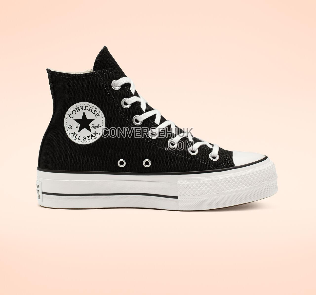 Converse Chuck Taylor All Star Canvas Platform High Top Black/White/White 560845C Shoes