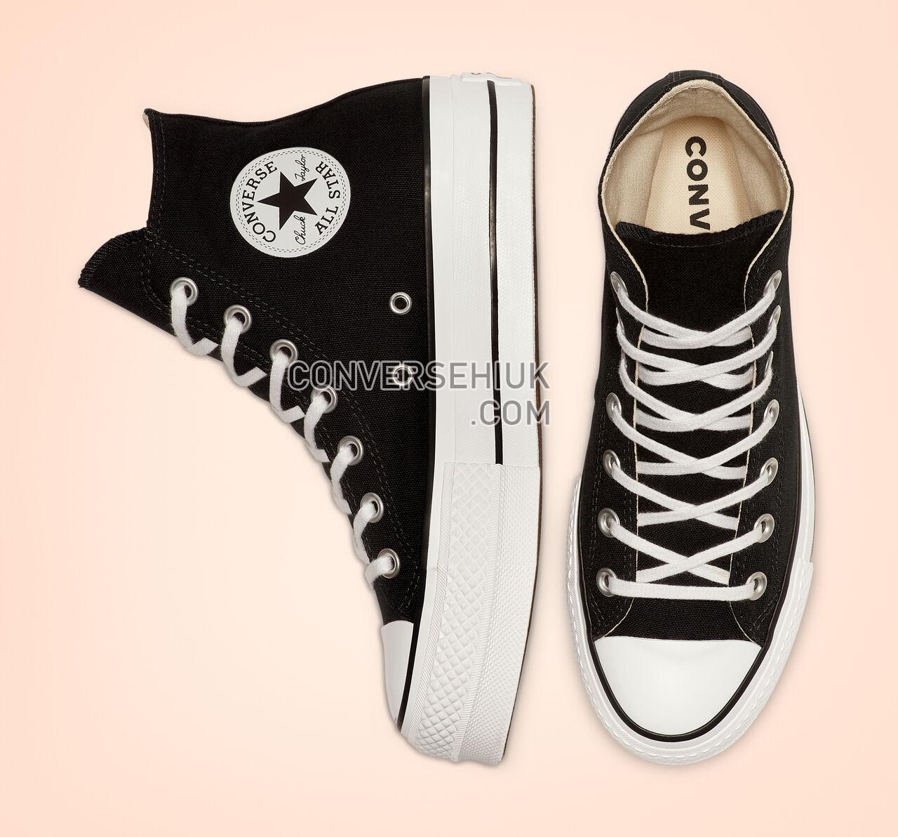 Converse Chuck Taylor All Star Canvas Platform High Top Black/White/White 560845C Shoes