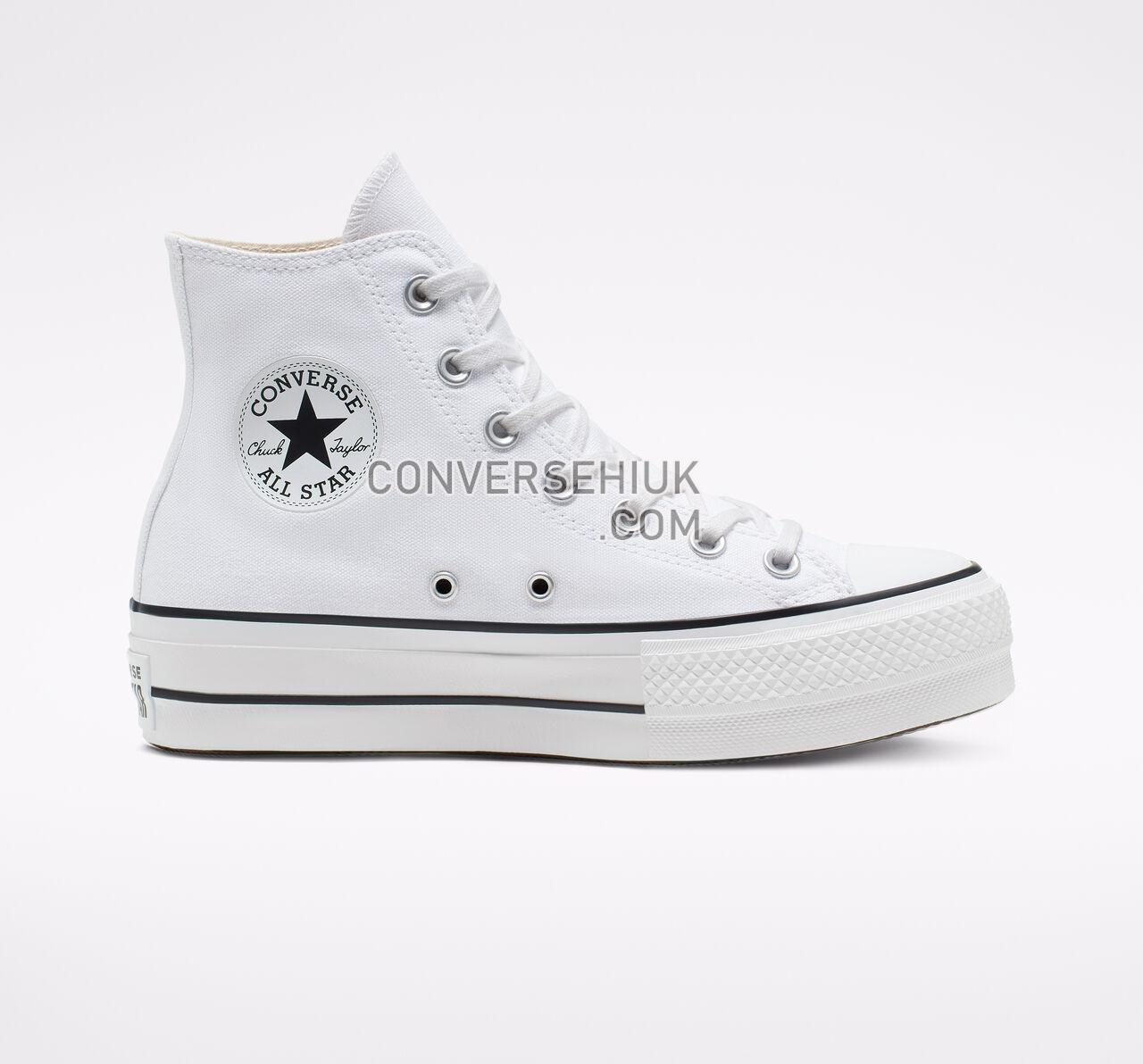 Converse Chuck Taylor All Star Canvas Platform High Top White/Black/White 560846C Shoes