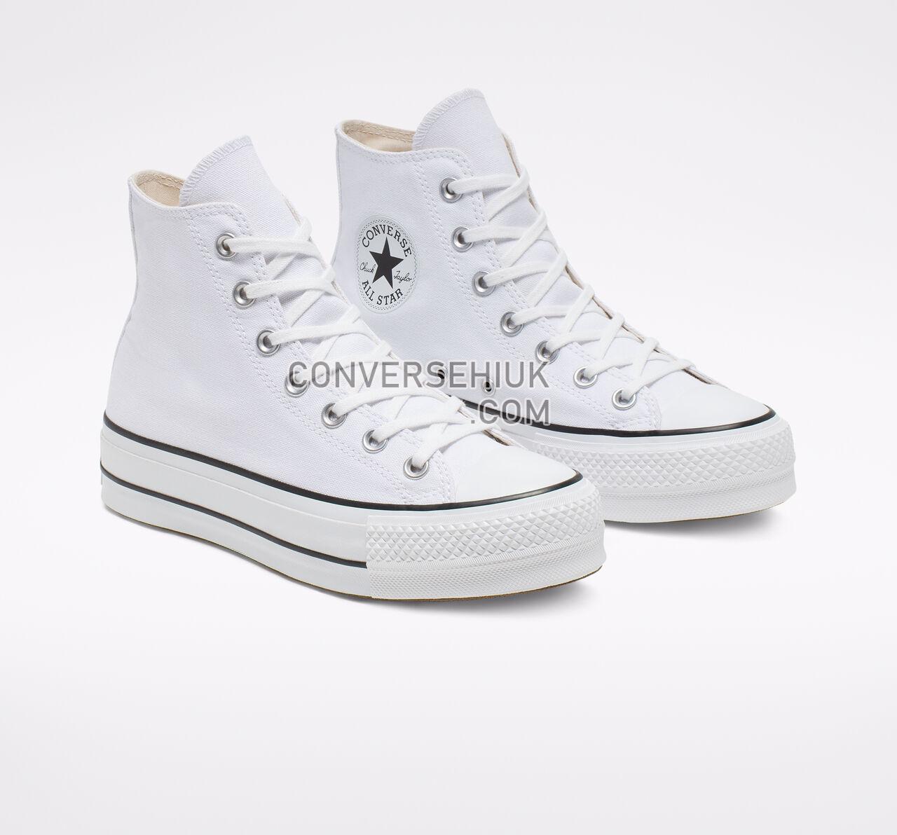 Converse Chuck Taylor All Star Canvas Platform High Top White/Black/White 560846C Shoes