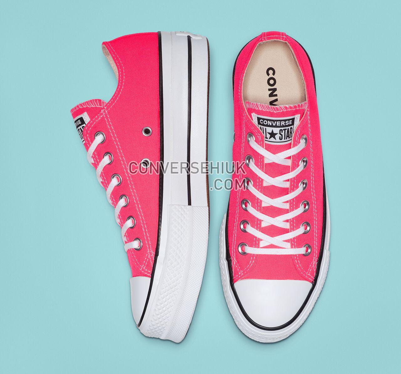 Converse Chuck Taylor All Star Clean Platform Low Top Racer Pink/White/Black 565501C Shoes