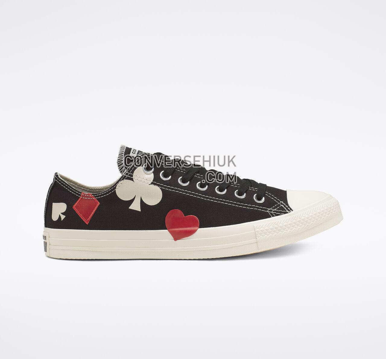 Converse Chuck Taylor All Star Queen of Hearts Low Top Black/Enamel Red/Egret 165670C Shoes