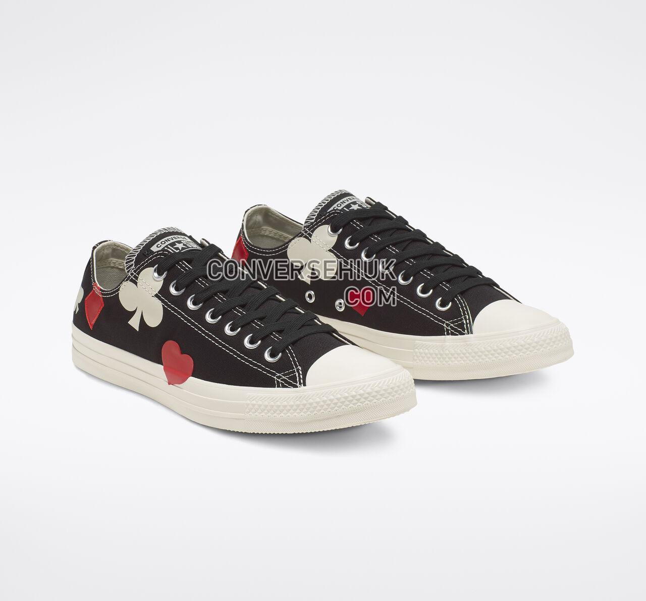 Converse Chuck Taylor All Star Queen of Hearts Low Top Black/Enamel Red/Egret 165670C Shoes