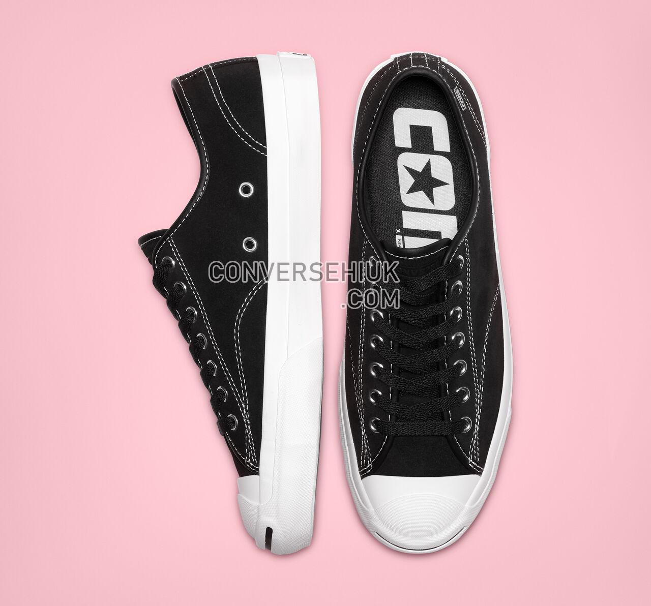 Converse Jack Purcell Pro Suede Low Top Black/Black/White 159508C Shoes