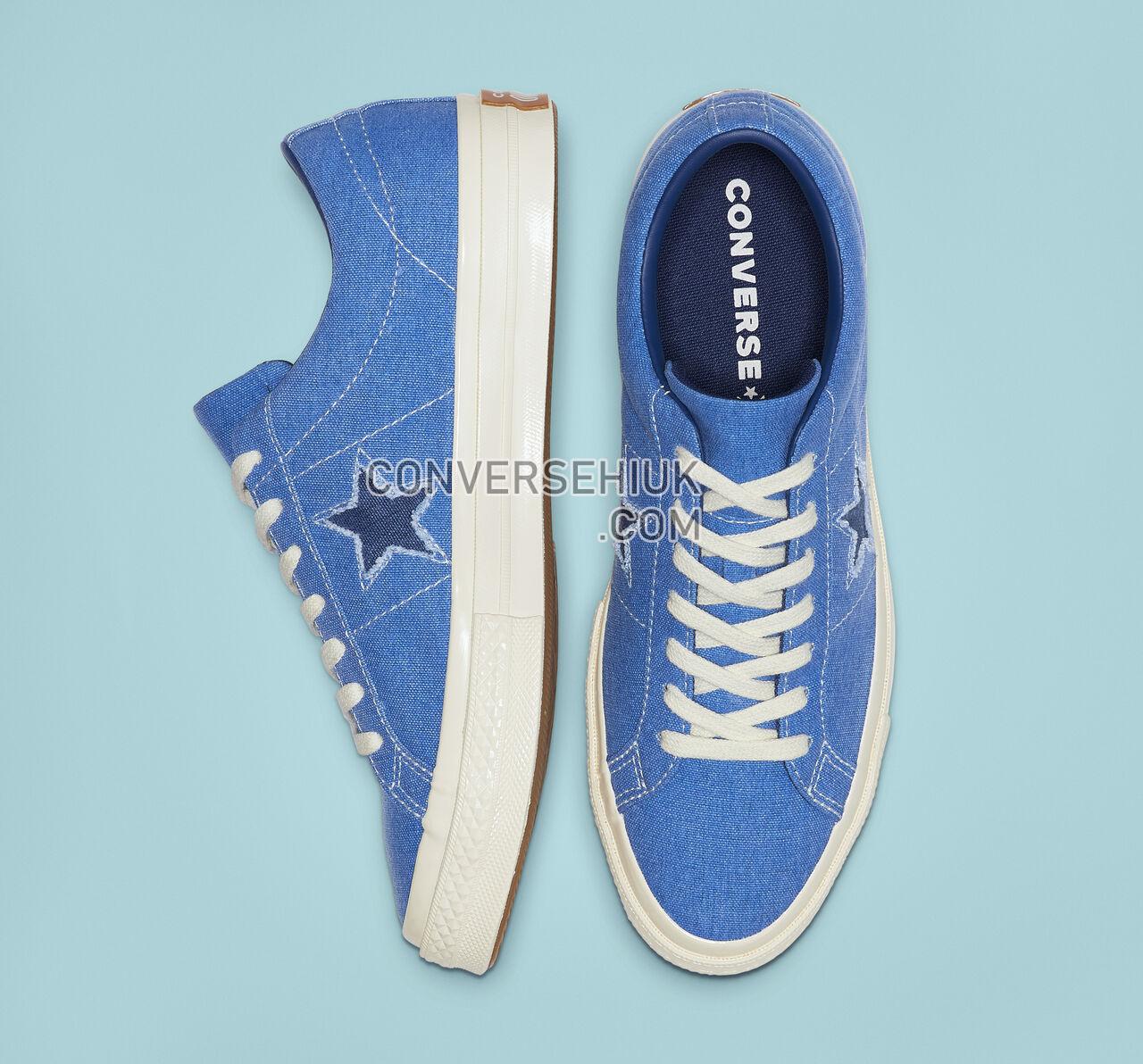 Converse One Star Sunbaked Totally Blue/Navy/Egret 164359C Shoes