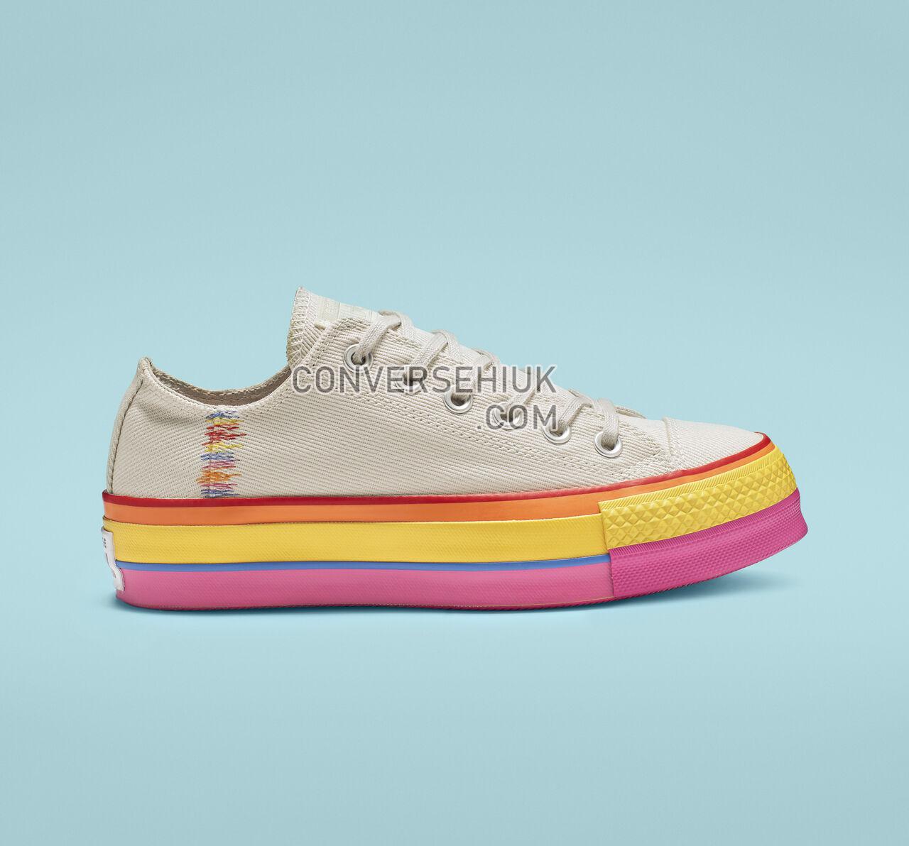 Converse Chuck Taylor All Star Rainbow Platform Low Top Vintage White/Pale Putty 564992C Shoes