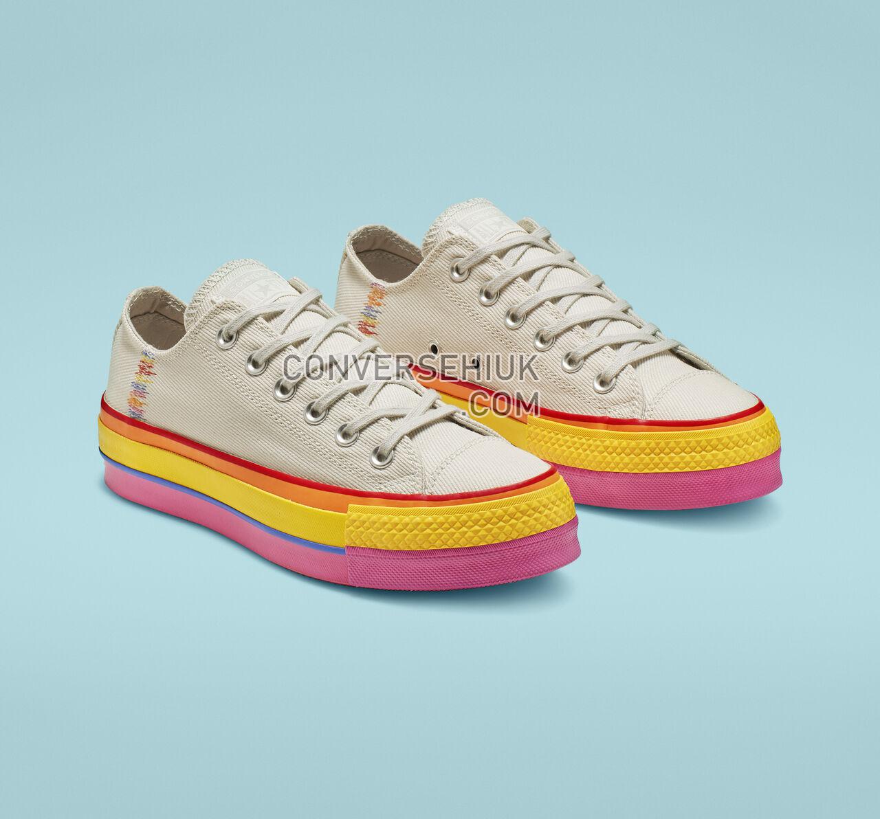 Converse Chuck Taylor All Star Rainbow Platform Low Top Vintage White/Pale Putty 564992C Shoes