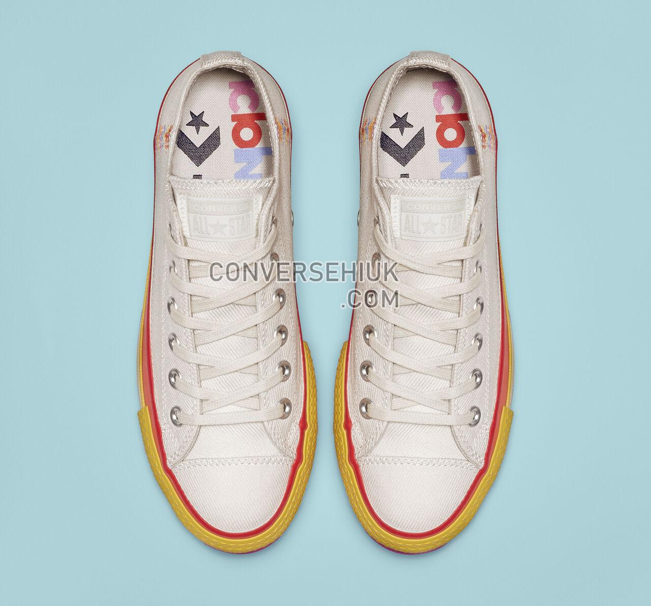 Converse Chuck Taylor All Star Rainbow Platform Low Top Vintage White/Pale Putty 564992C Shoes