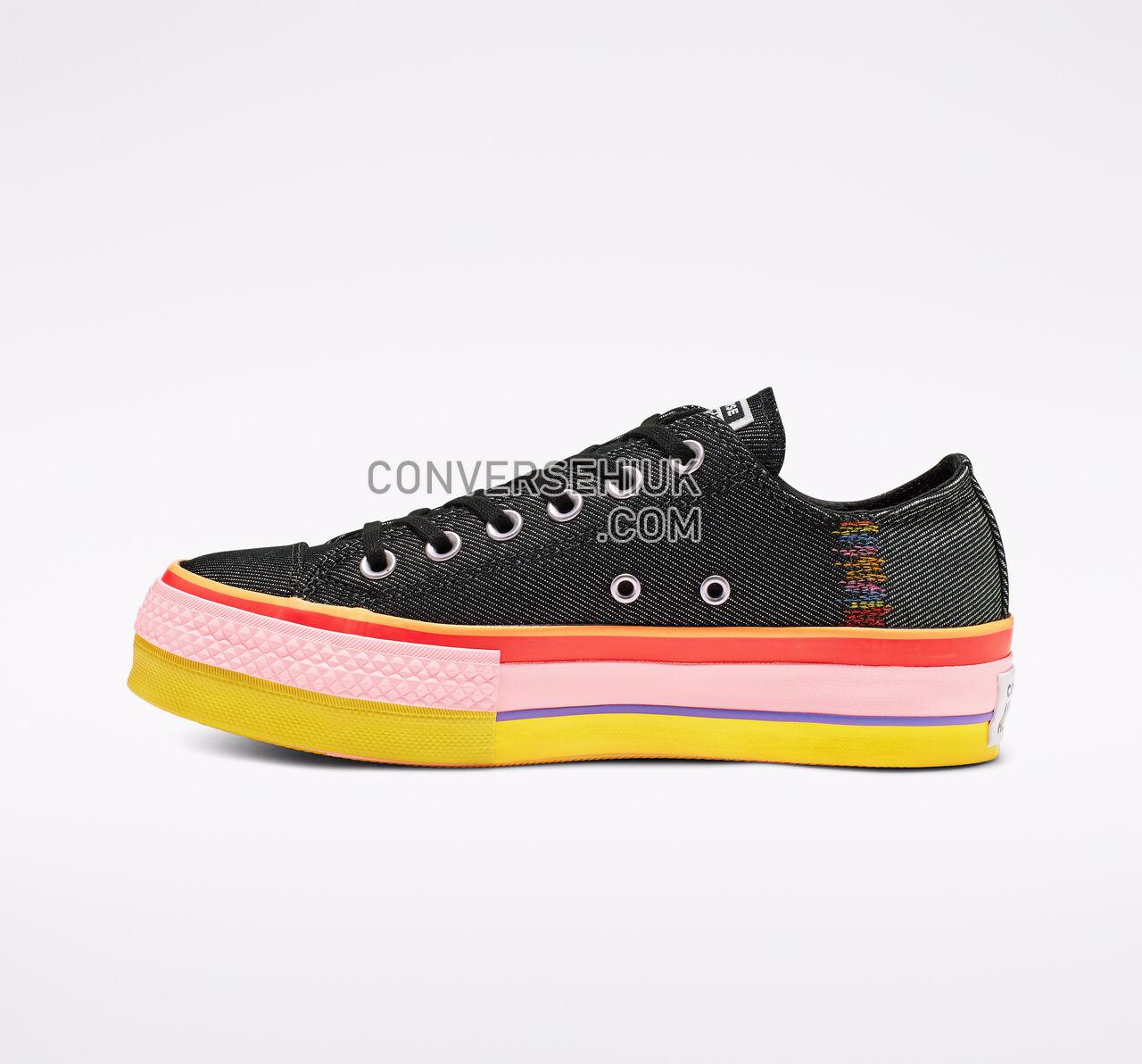 Converse Chuck Taylor All Star Rainbow Platform Low Top Black/White/Coastal Pink 564994C Shoes