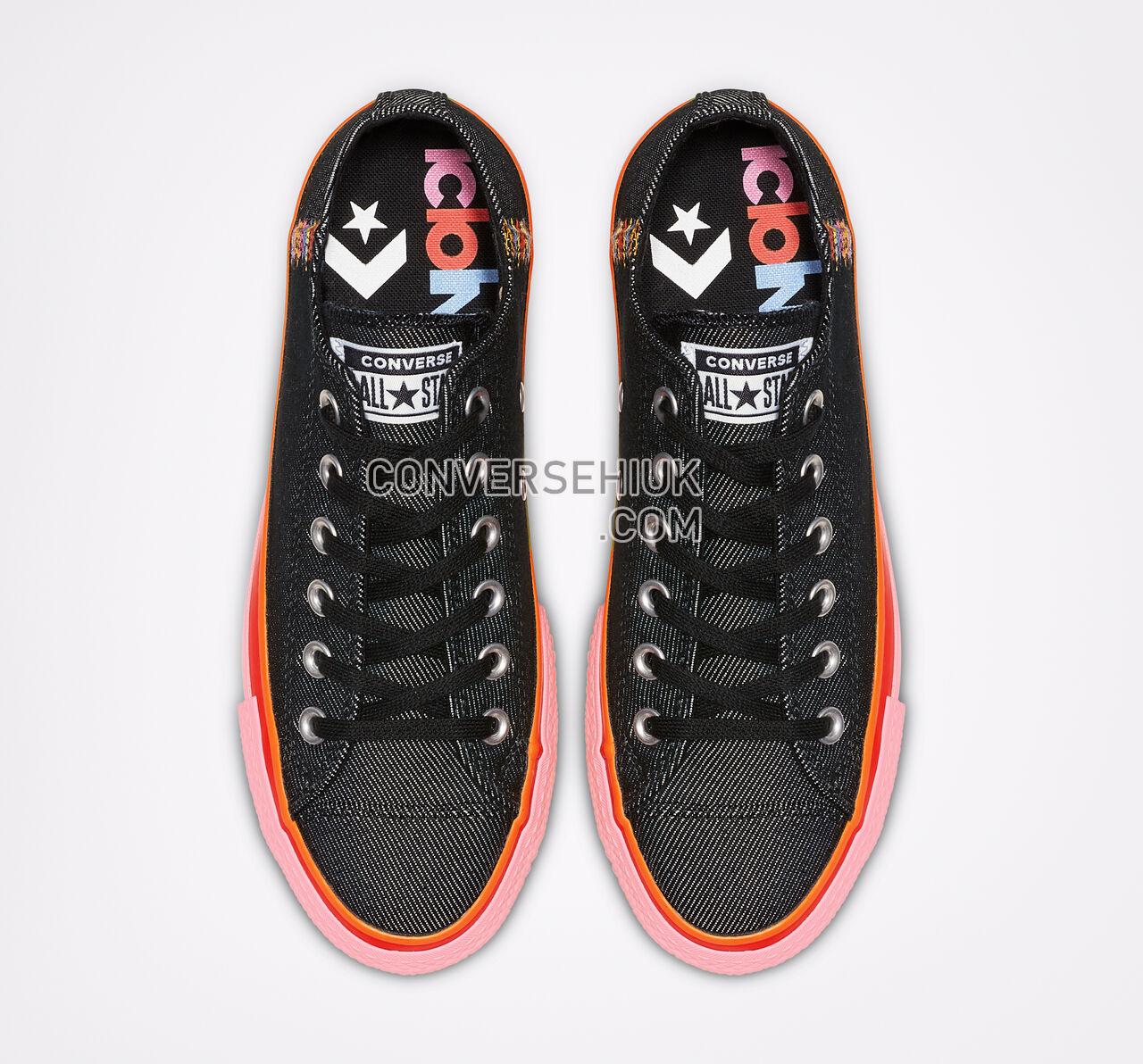 Converse Chuck Taylor All Star Rainbow Platform Low Top Black/White/Coastal Pink 564994C Shoes