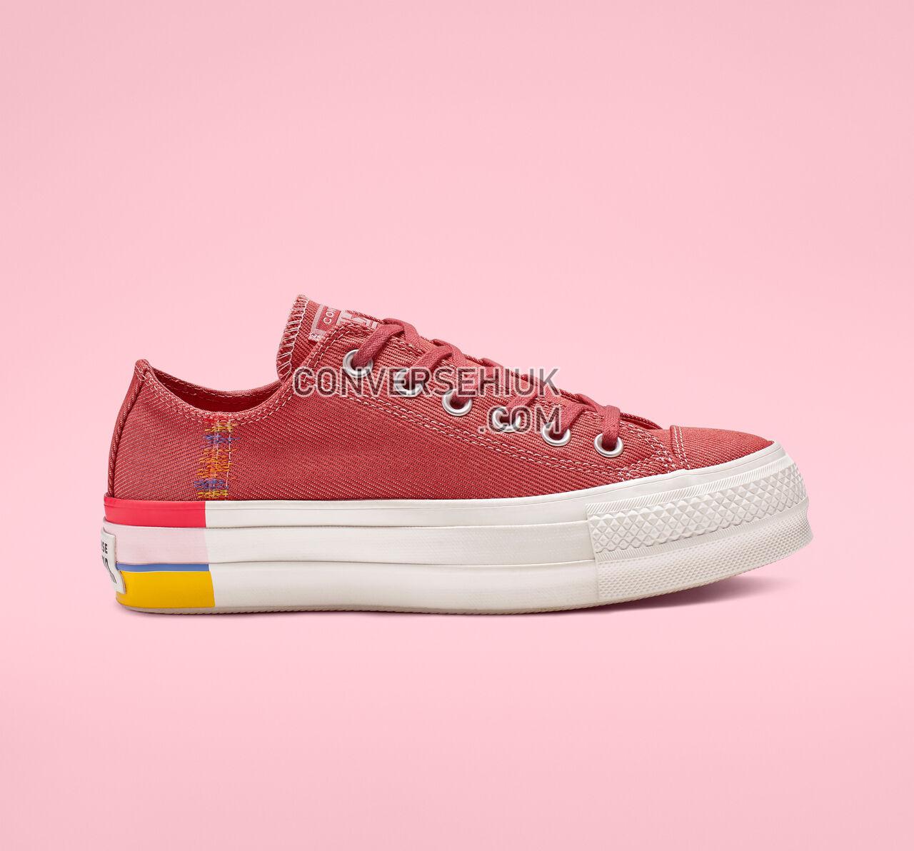 Converse Chuck Taylor All Star Rainbow Platform Low Top Coastal Pink/Light Redwood 564995C Shoes