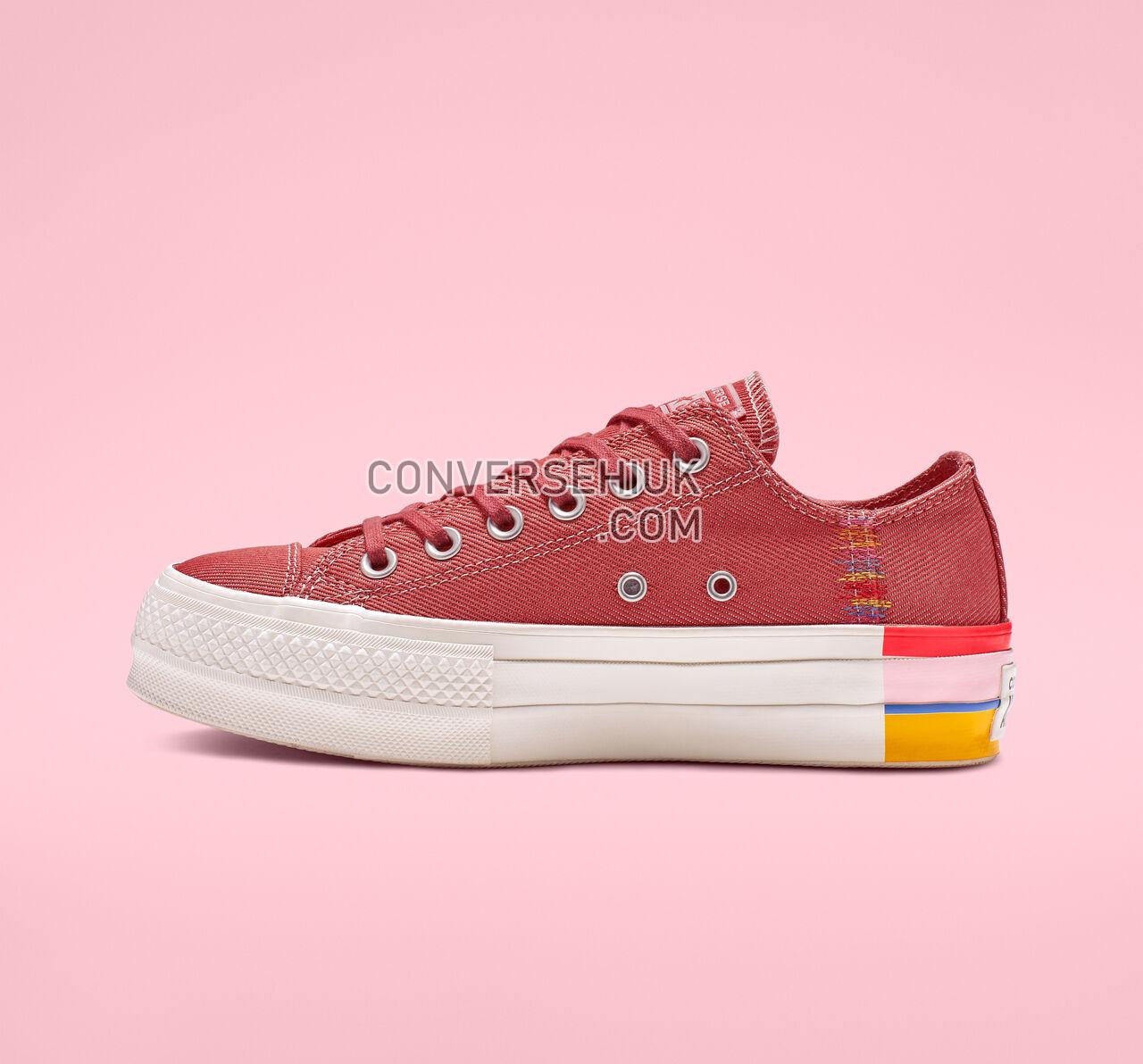 Converse Chuck Taylor All Star Rainbow Platform Low Top Coastal Pink/Light Redwood 564995C Shoes