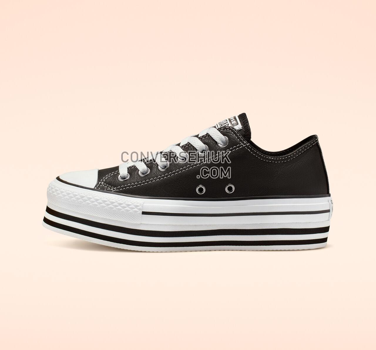 Converse Chuck Taylor All Star Platform Low Top Black/White/Black 565828C Shoes