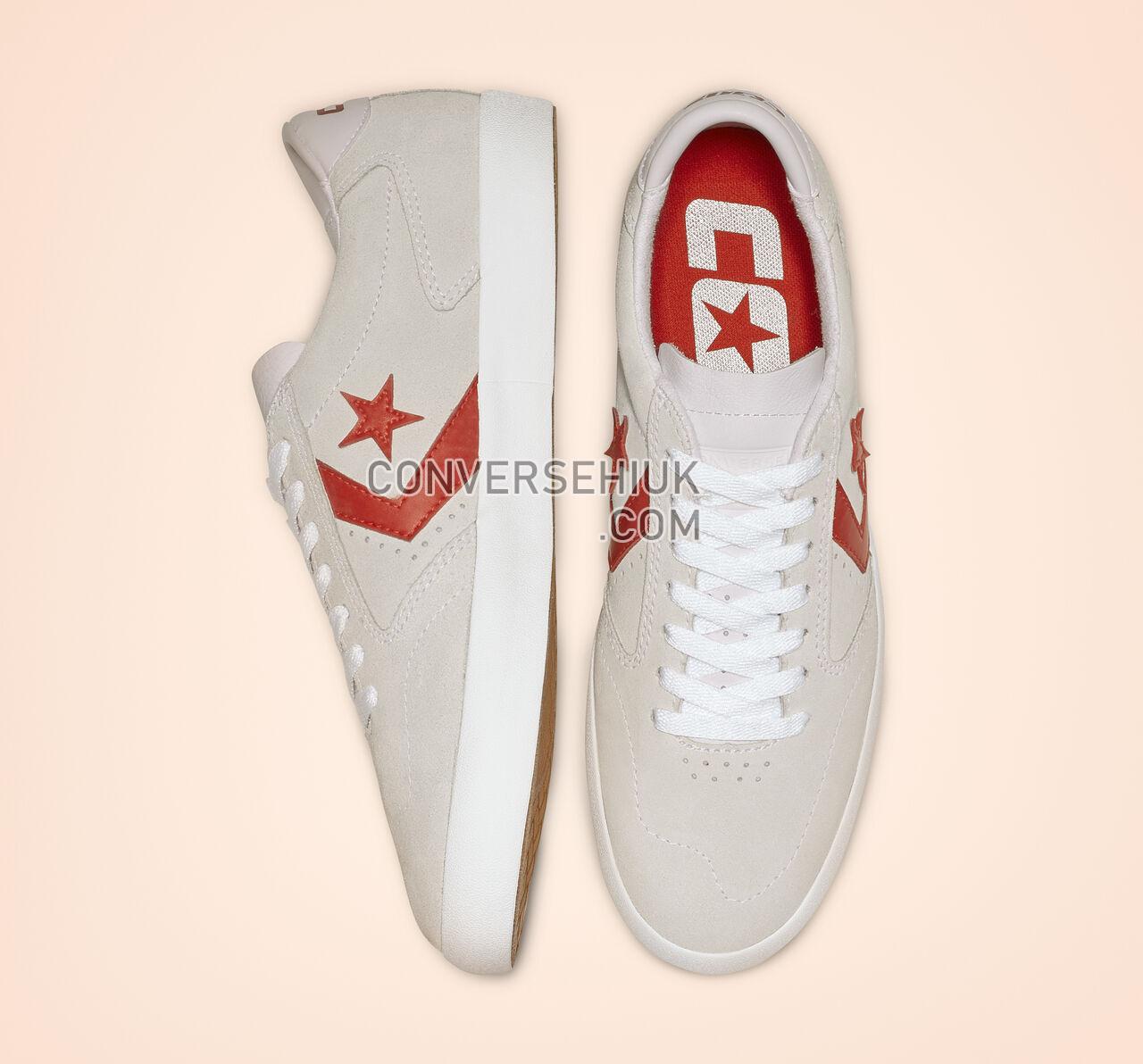 Converse Checkpoint Pro Low Top White/Habanero Red/White 165266C Shoes