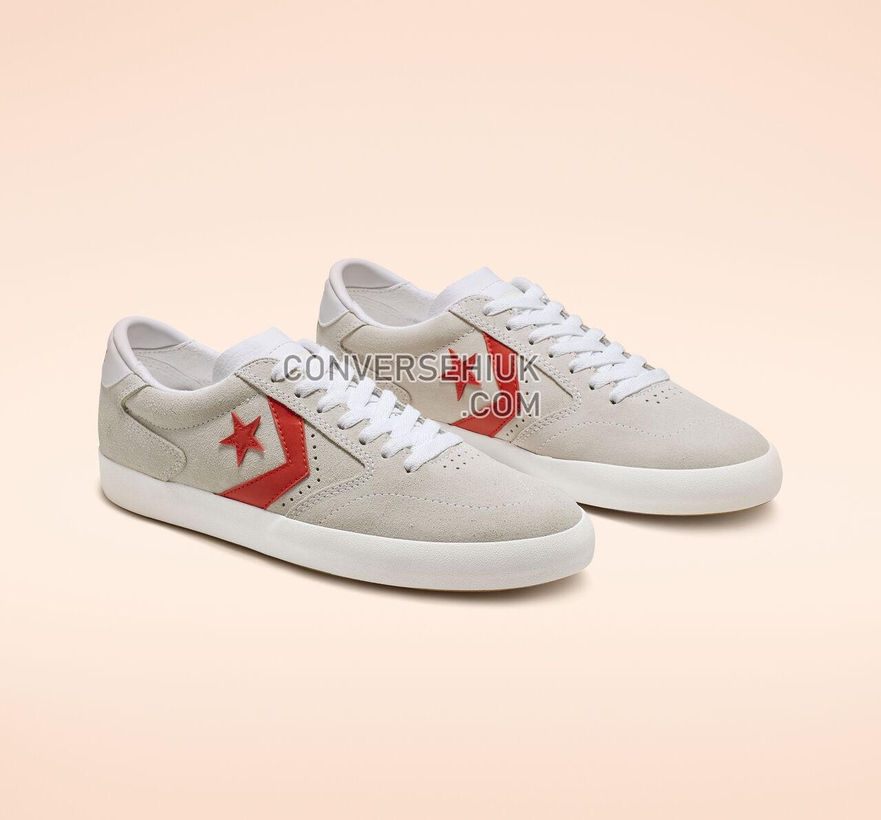 Converse Checkpoint Pro Low Top White/Habanero Red/White 165266C Shoes