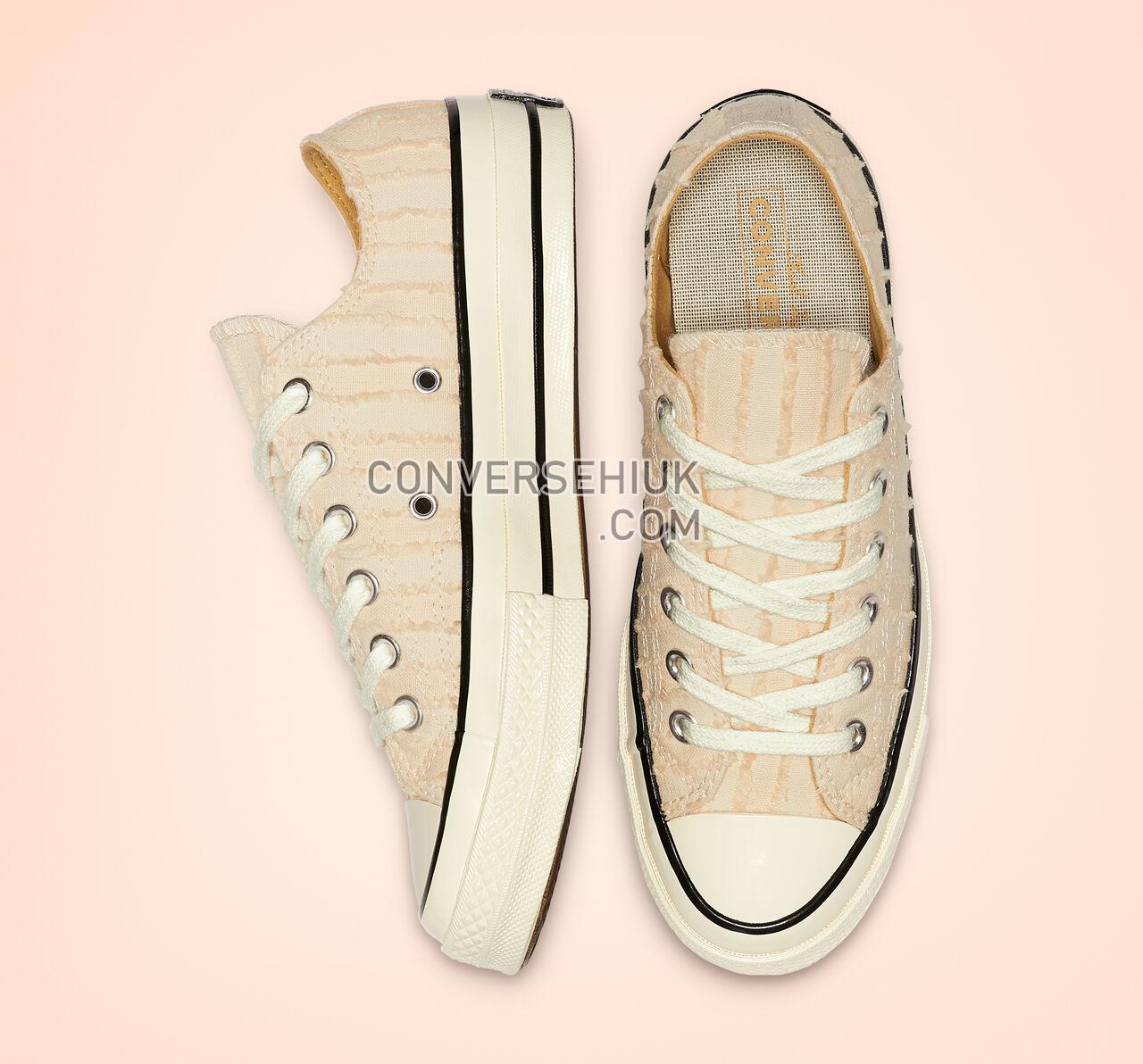 Converse Chuck 70 Fray Me Crazy Low Top Natural Ivory/Club Gold/Egret 564129C Shoes