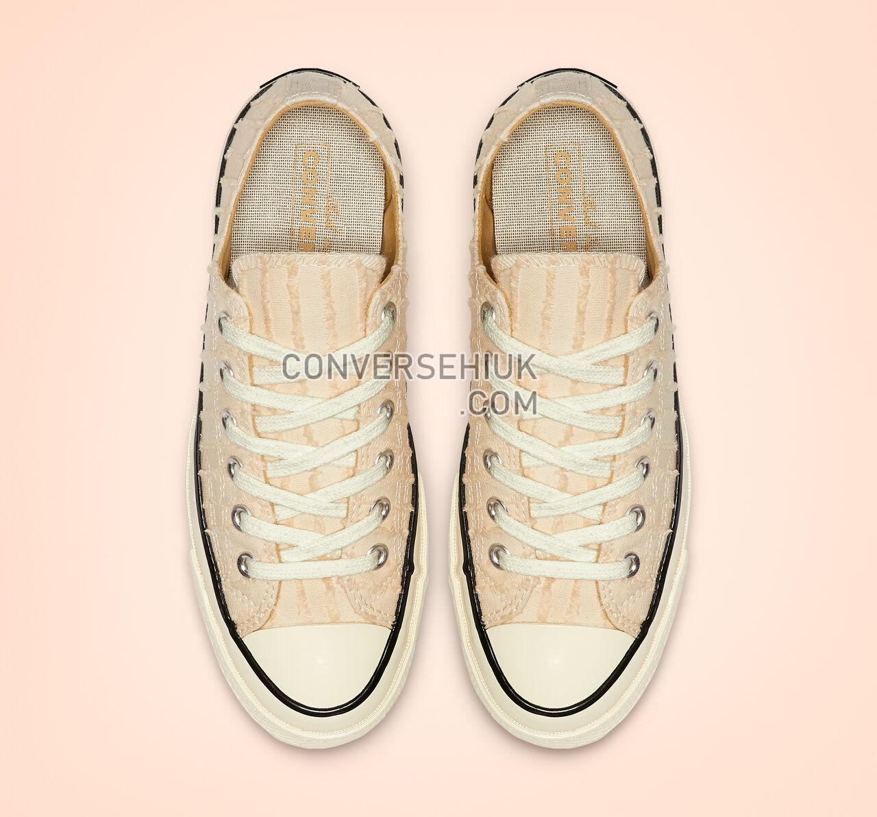 Converse Chuck 70 Fray Me Crazy Low Top Natural Ivory/Club Gold/Egret 564129C Shoes