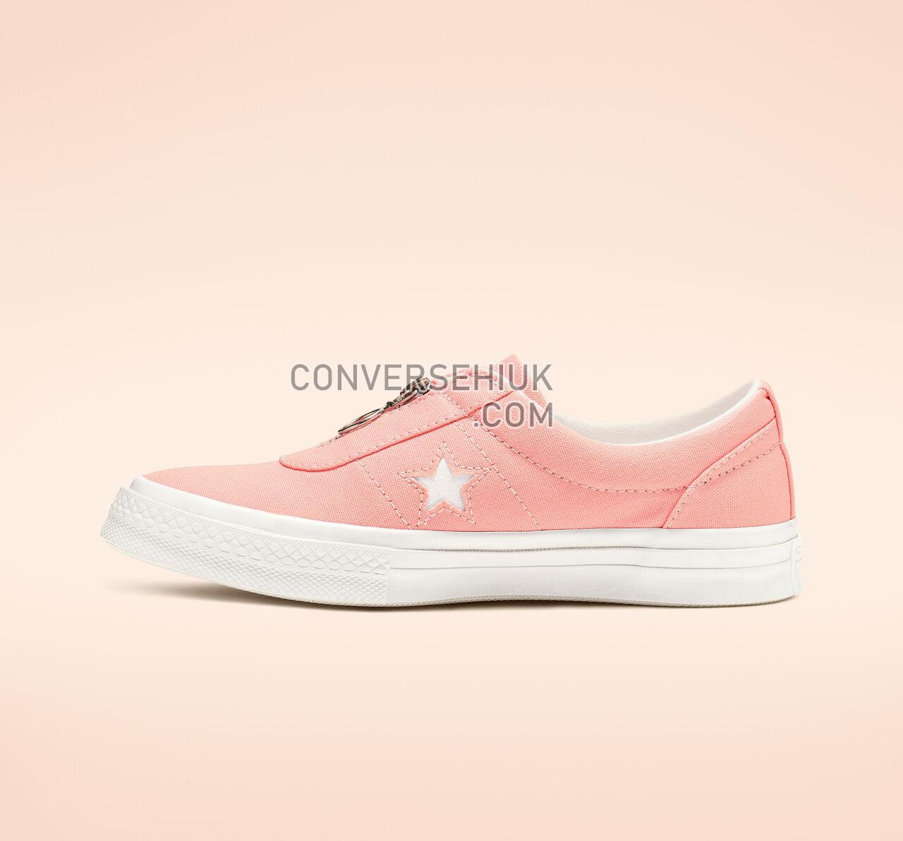 Converse One Star Sunbaked Slip Bleached Coral/White/White 564204C Shoes