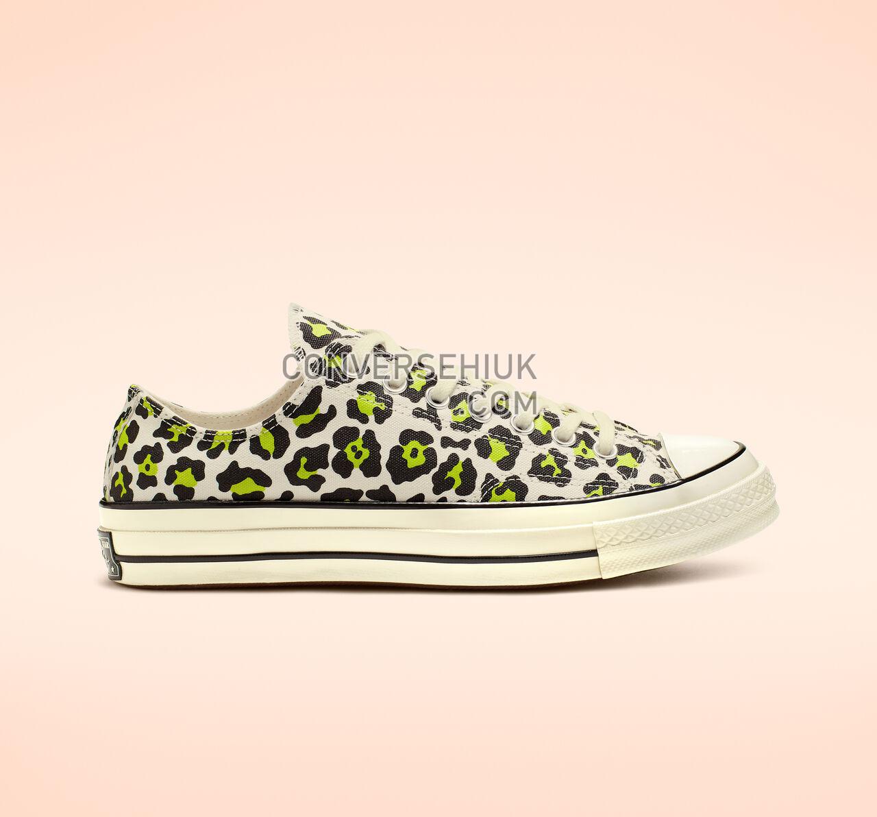 Converse Chuck 70 Archive Print Low Top Egret/Black/Bold Lime 164410C Shoes