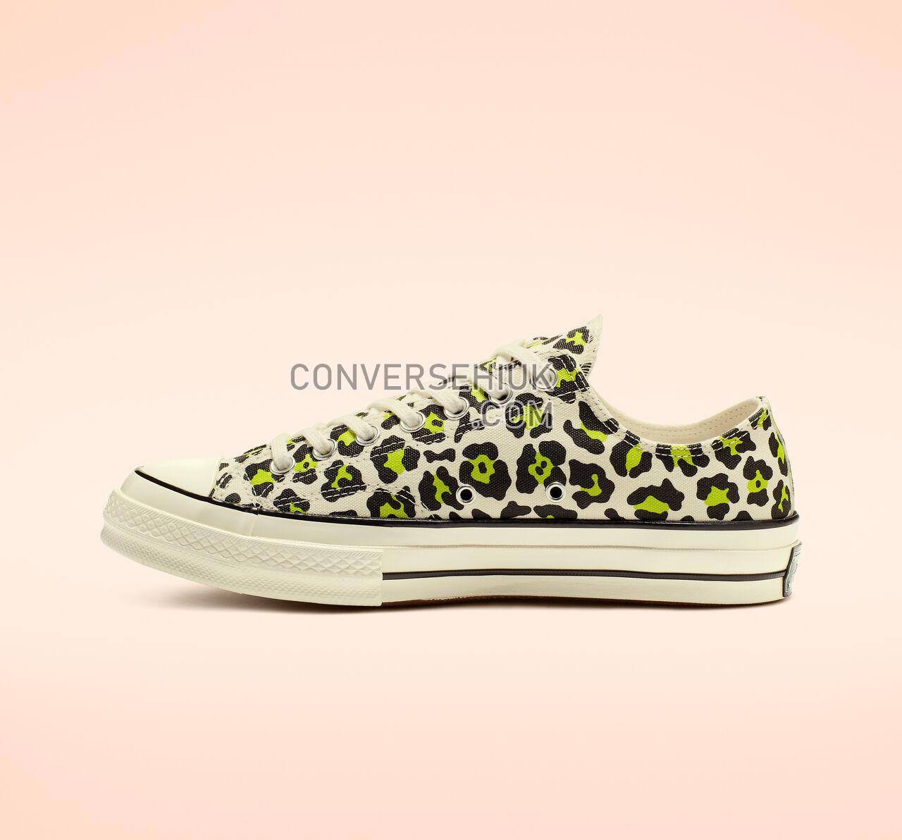 Converse Chuck 70 Archive Print Low Top Egret/Black/Bold Lime 164410C Shoes