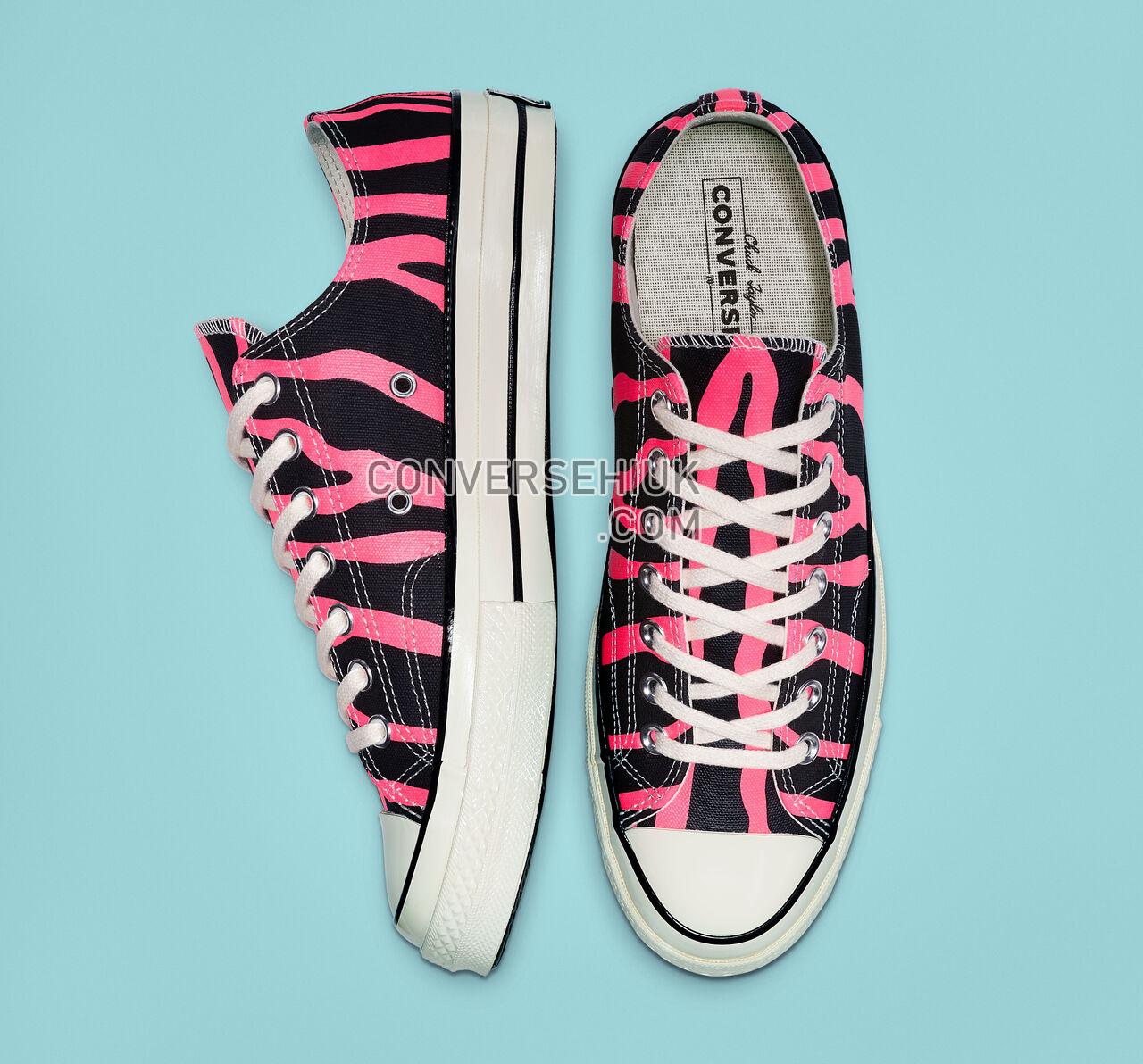 Converse Chuck 70 Archive Print Low Top Black/Racer Pink/Egret 164409C Shoes