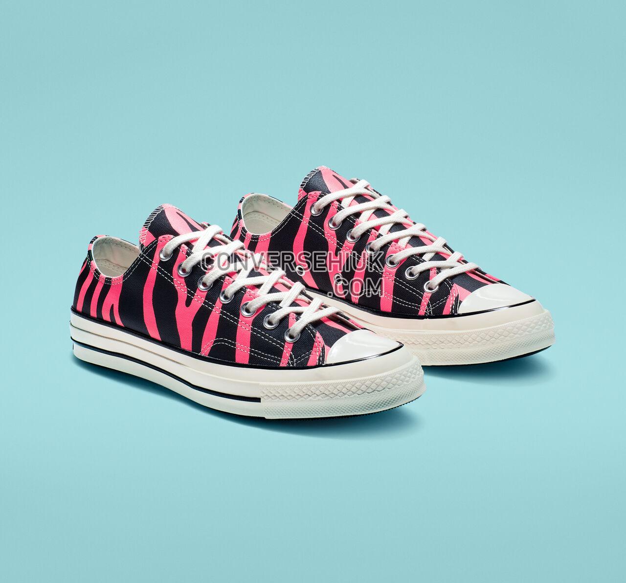 Converse Chuck 70 Archive Print Low Top Black/Racer Pink/Egret 164409C Shoes