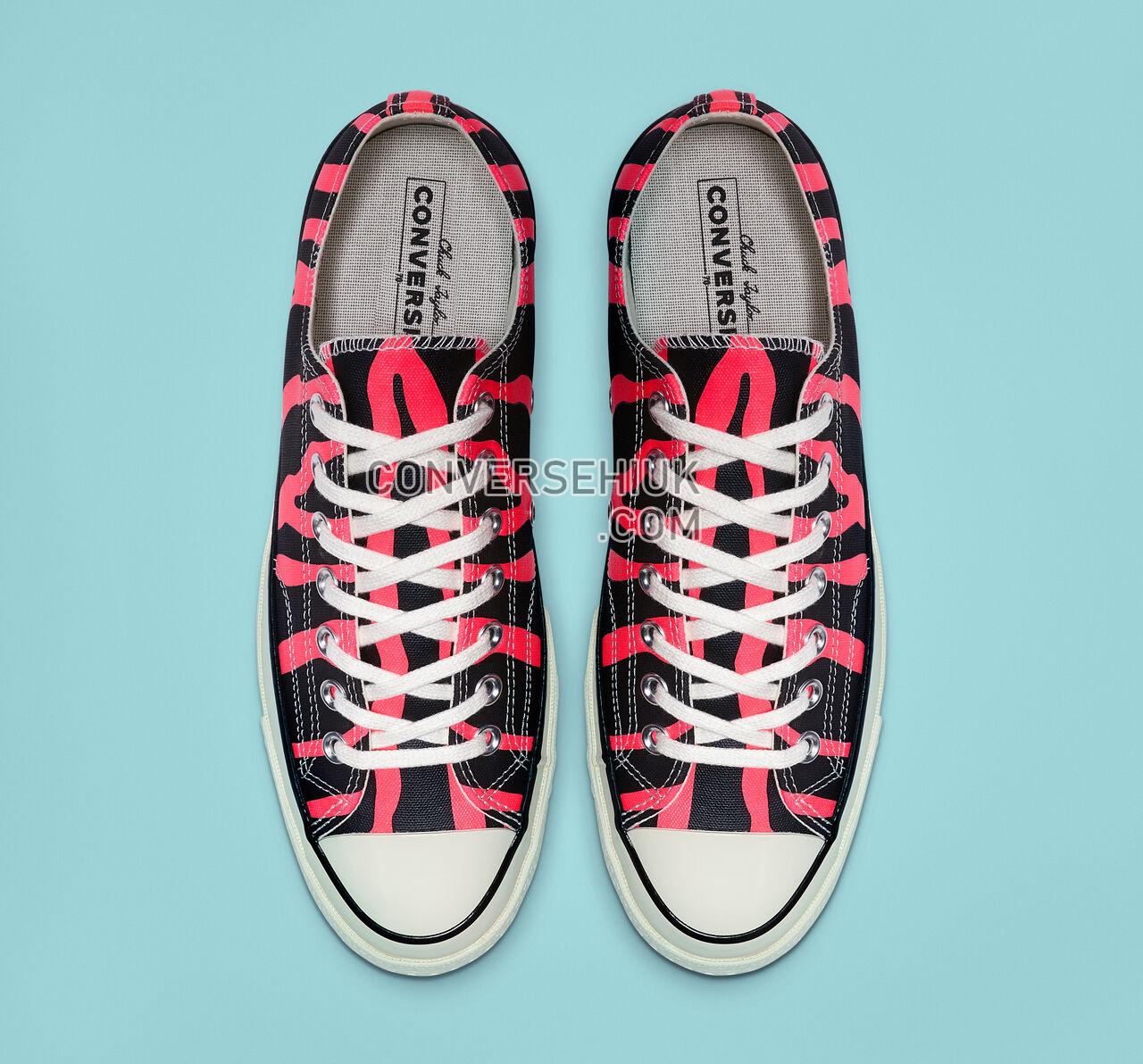 Converse Chuck 70 Archive Print Low Top Black/Racer Pink/Egret 164409C Shoes