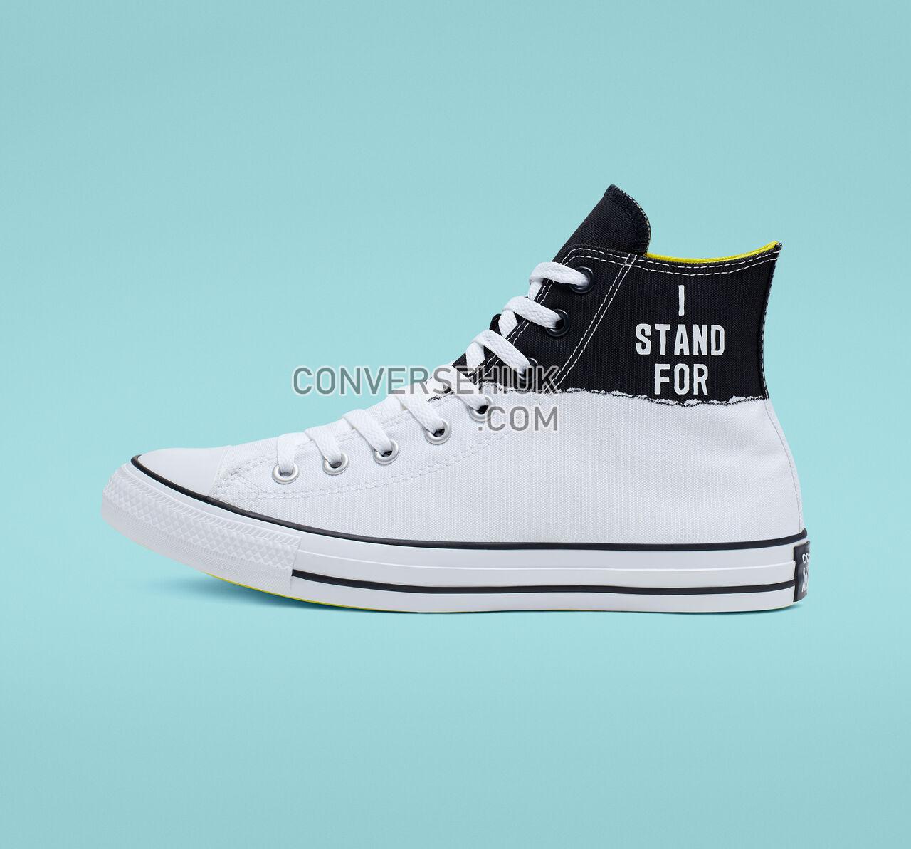 Converse Chuck Taylor All Star I Stand For High Top White/Black/Fresh Yellow 165709C Shoes