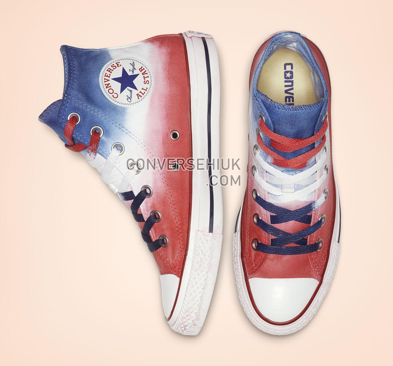 Converse Chuck Taylor All Star Dip Dye High Top Navy Red Dip Dyed/White 164523C Shoes