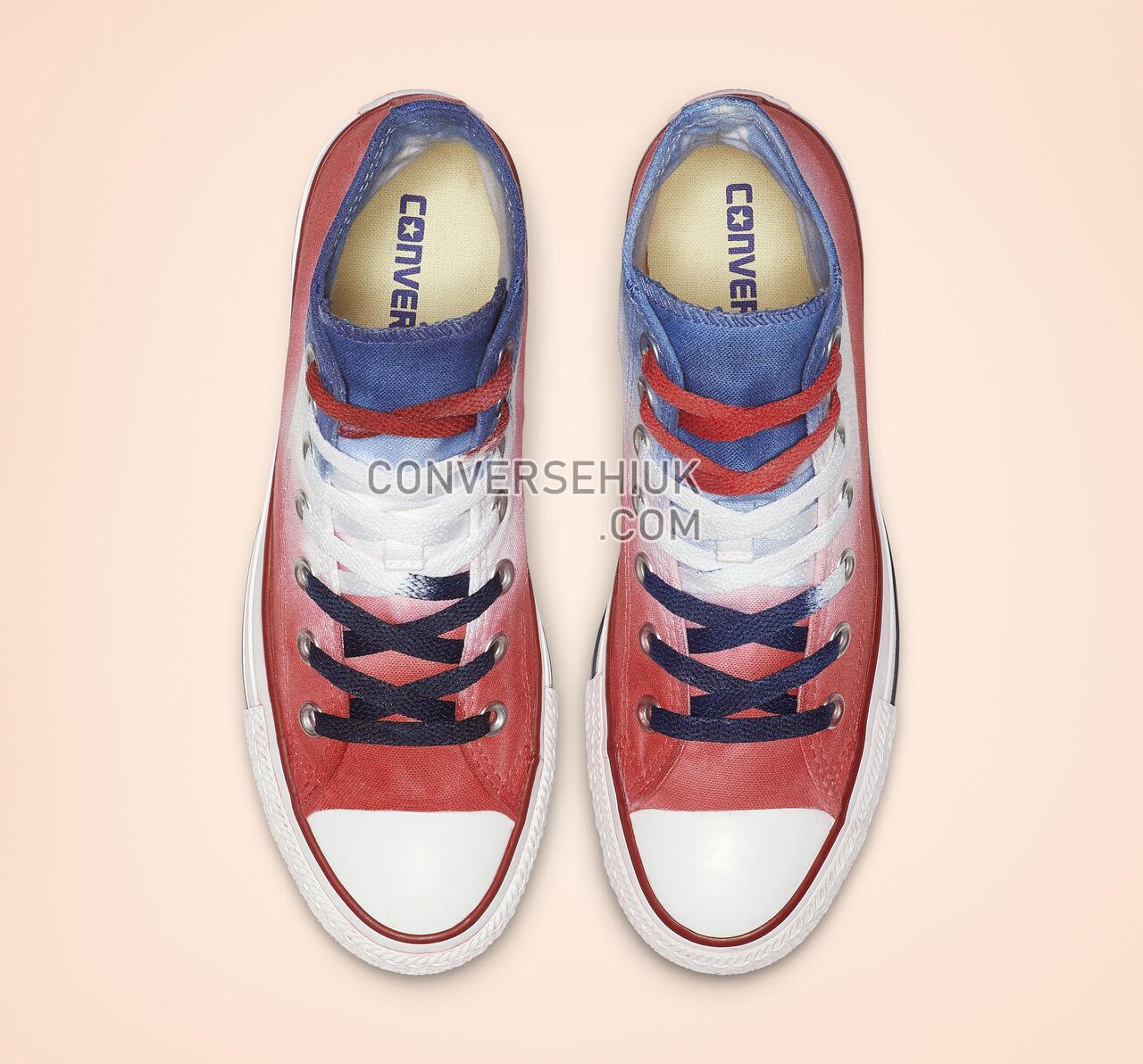 Converse Chuck Taylor All Star Dip Dye High Top Navy Red Dip Dyed/White 164523C Shoes