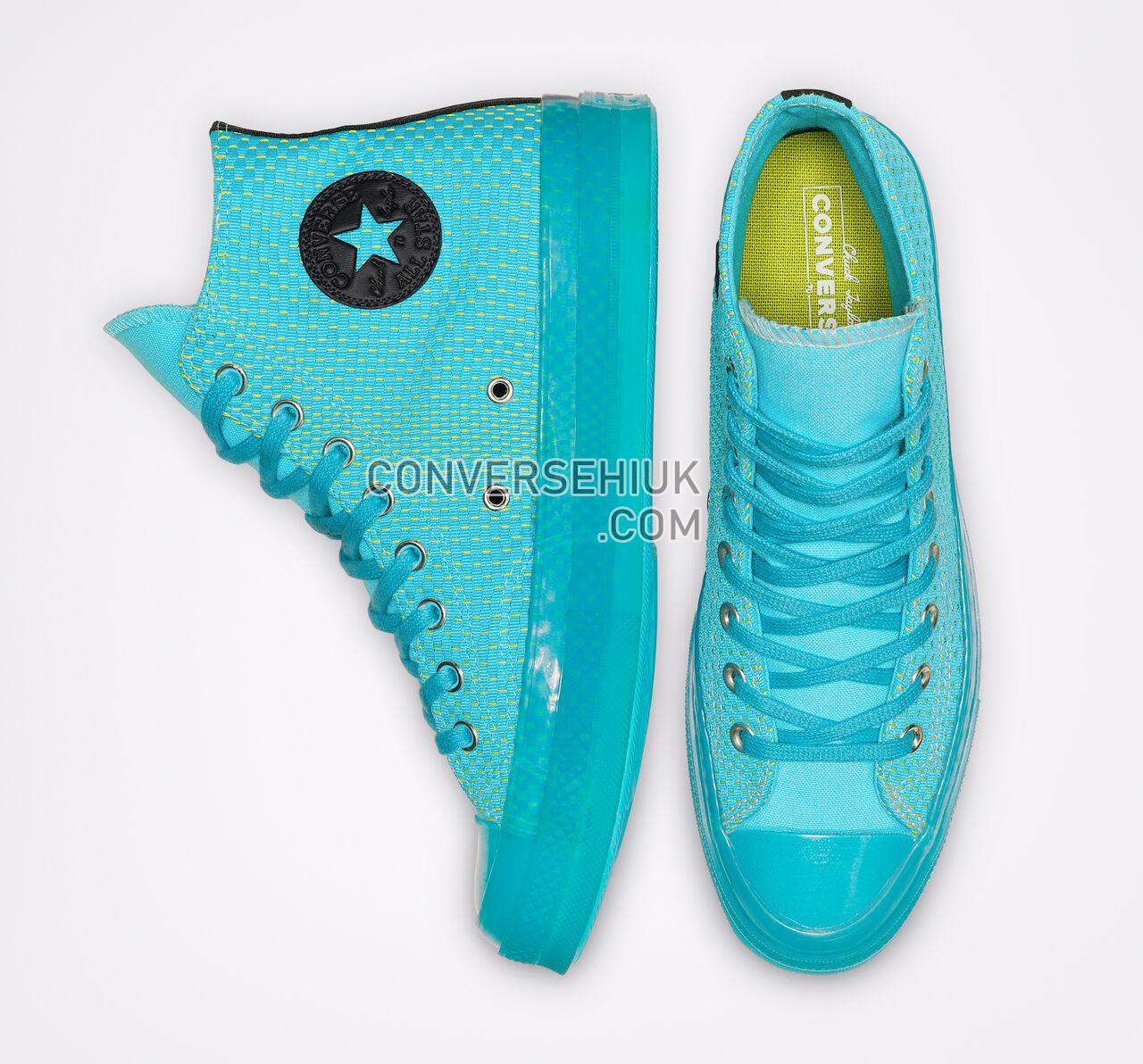 Converse Chuck 70 Neon Wave High Top Gnarley Blue/Bold Lime 164082C Shoes