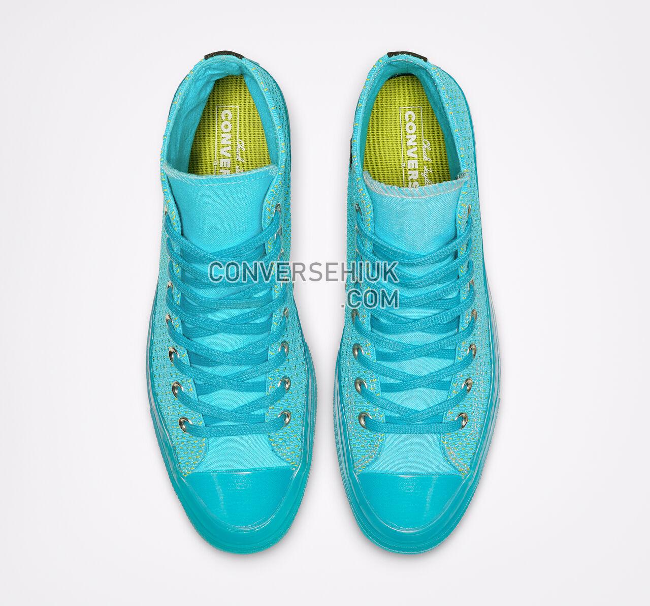 Converse Chuck 70 Neon Wave High Top Gnarley Blue/Bold Lime 164082C Shoes