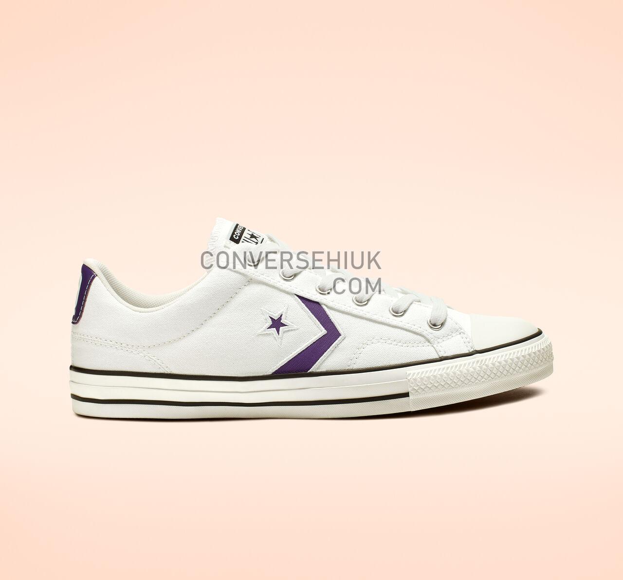 Converse Star Player Summer Sport Low Top White/Court Purple/White 164402C Shoes