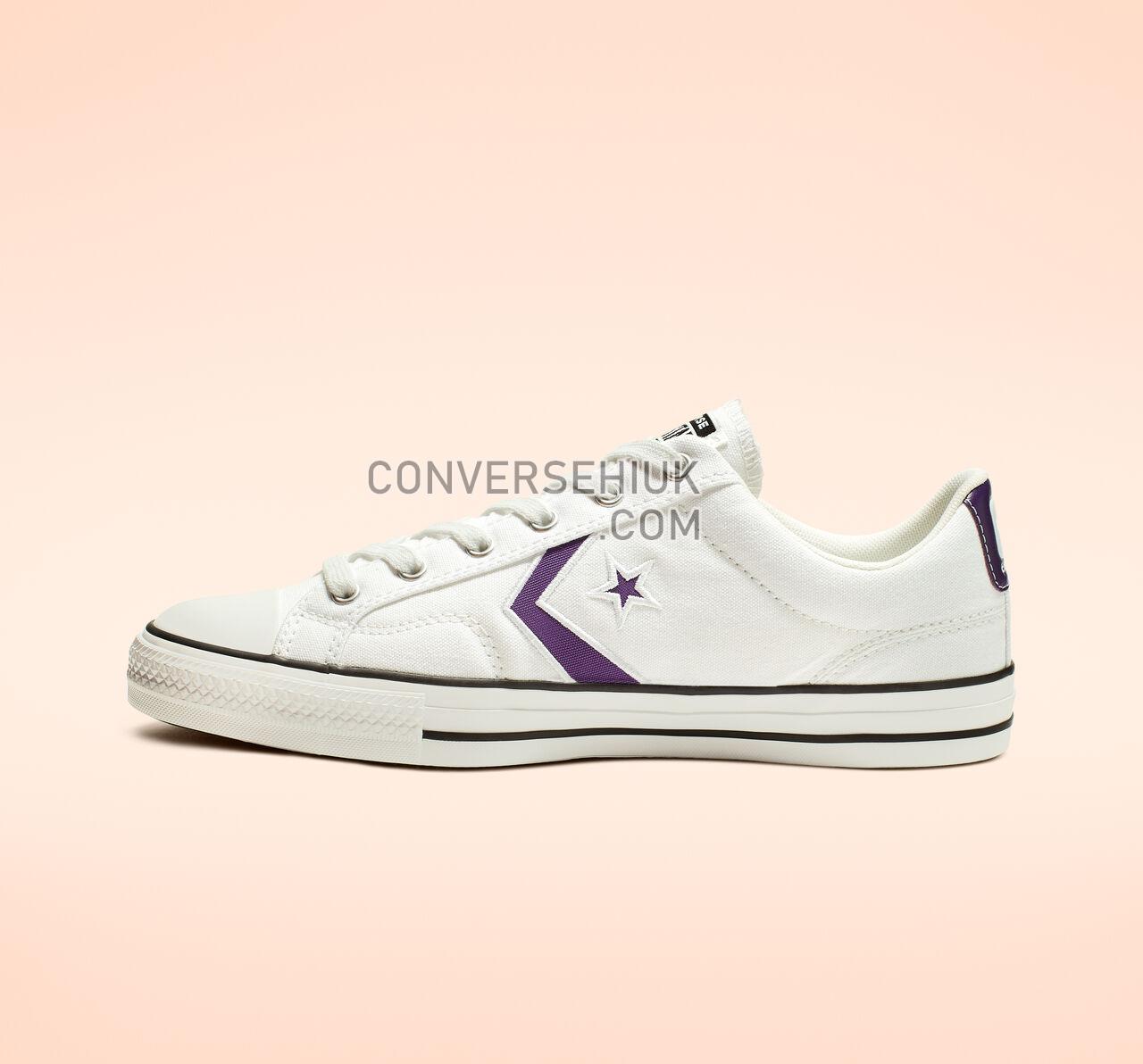 Converse Star Player Summer Sport Low Top White/Court Purple/White 164402C Shoes